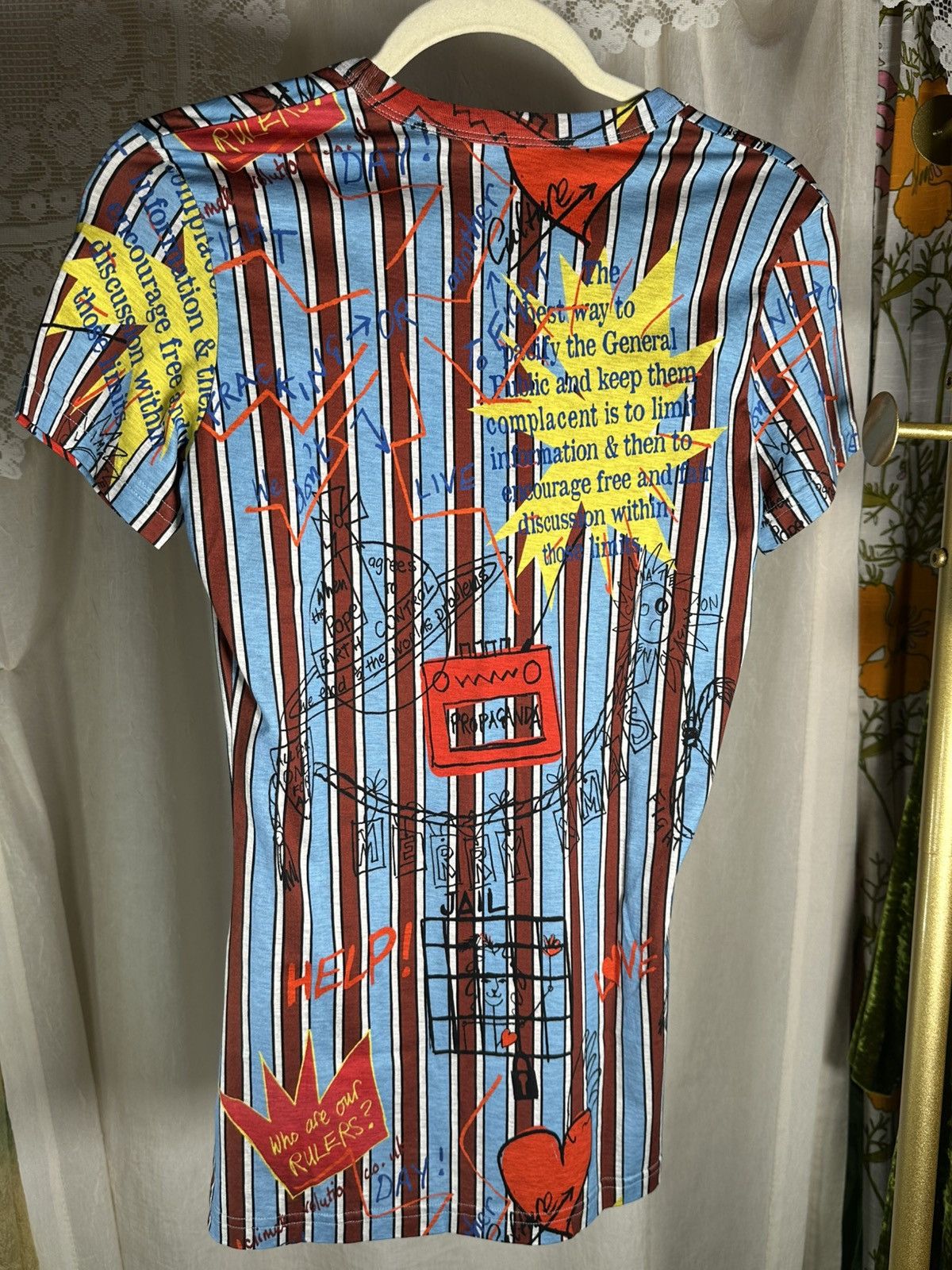 Vivienne Westwood Vivienne Westwood Gold Label Striped Anti Fracking T Shirt Size S / US 4 / IT 40 - 5 Thumbnail