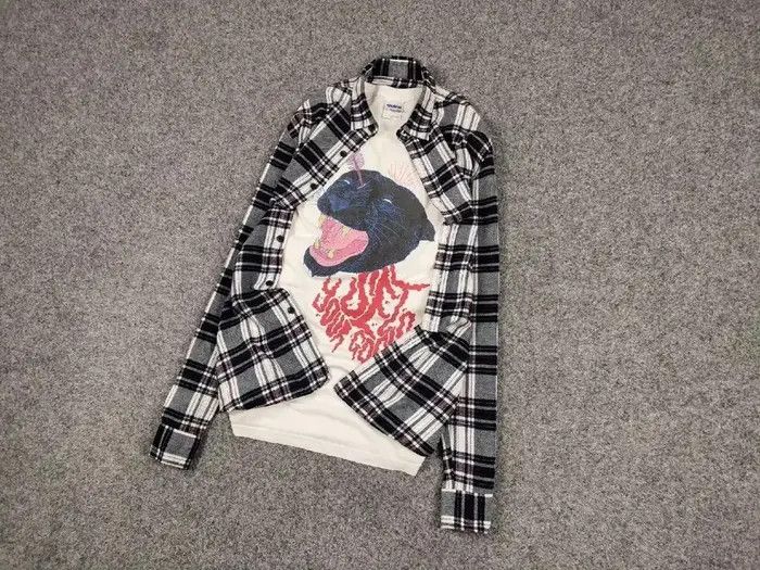 Flannel Vintage Flannel Shirt Travis Scott Style Streetwear Hype Size US M / EU 48-50 / 2 - 2 Thumbnail
