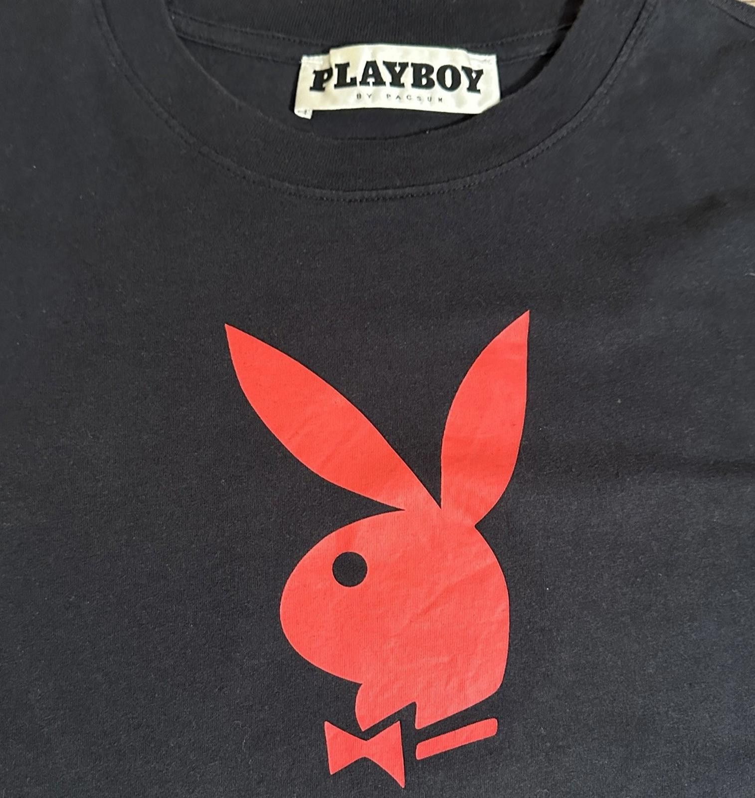 Playboy PLAYBOY by PacSun Mens Med Black w/Red Logo Long Sleeve Soft Size US M / EU 48-50 / 2 - 3 Thumbnail