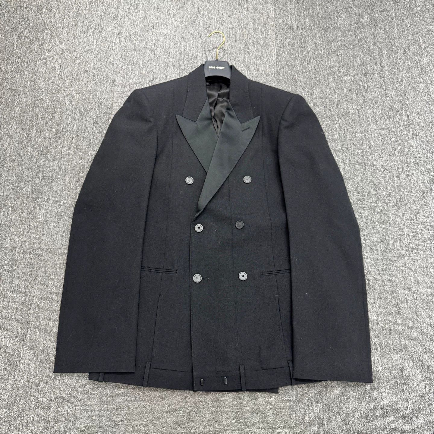 balenciaga nylon wool blend suit jacket