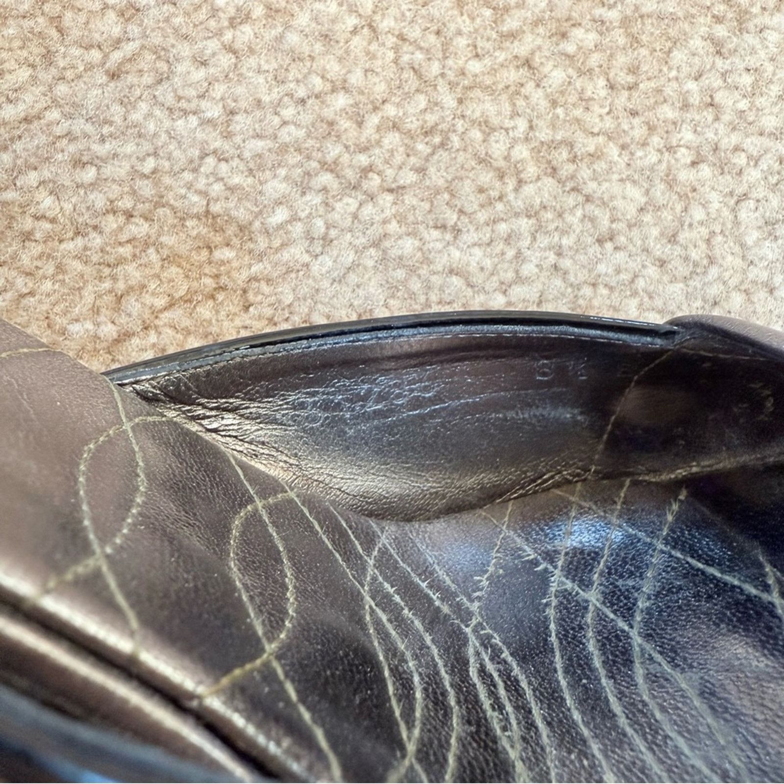 Gucci Gucci Gunmetal Silver Gray Leather D'Orsay Peeptoe Heels 8.5 Size US 8.5 / IT 38.5 - 8 Thumbnail