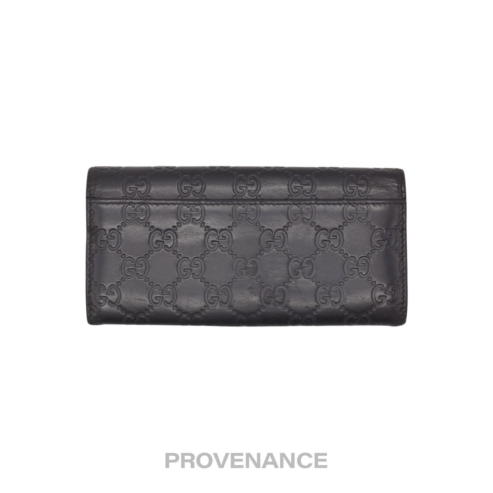 Gucci 🔴 Gucci Long Wallet - Black Guccissima Leather Size ONE SIZE - 2 Thumbnail