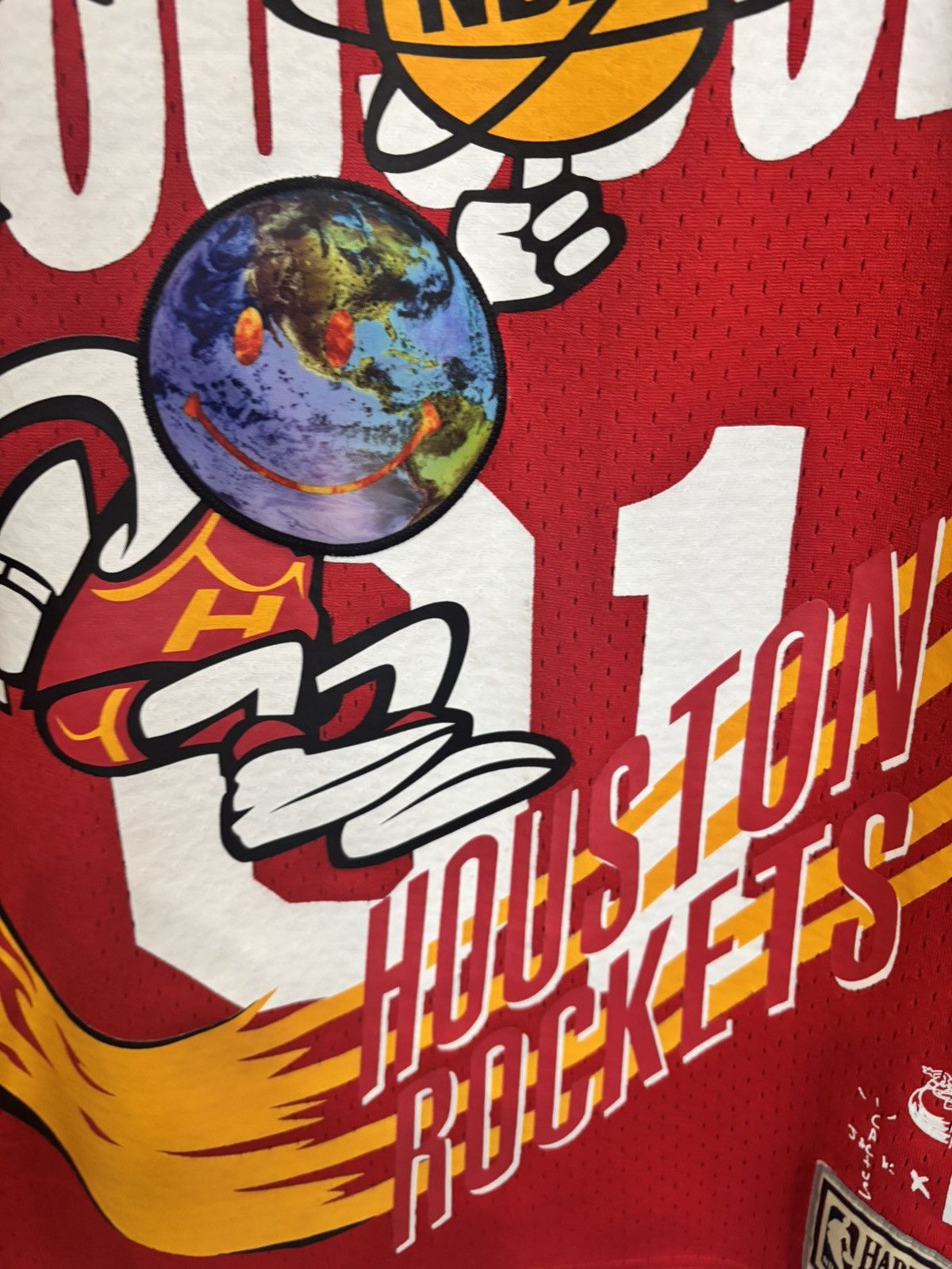 Mitchell & Ness × Travis Scott TRAVIS SCOTT X BR X MITCHELL & NESS ‘ROCKETS JERSEY’ SIZE M Size US M / EU 48-50 / 2 - 4 Thumbnail