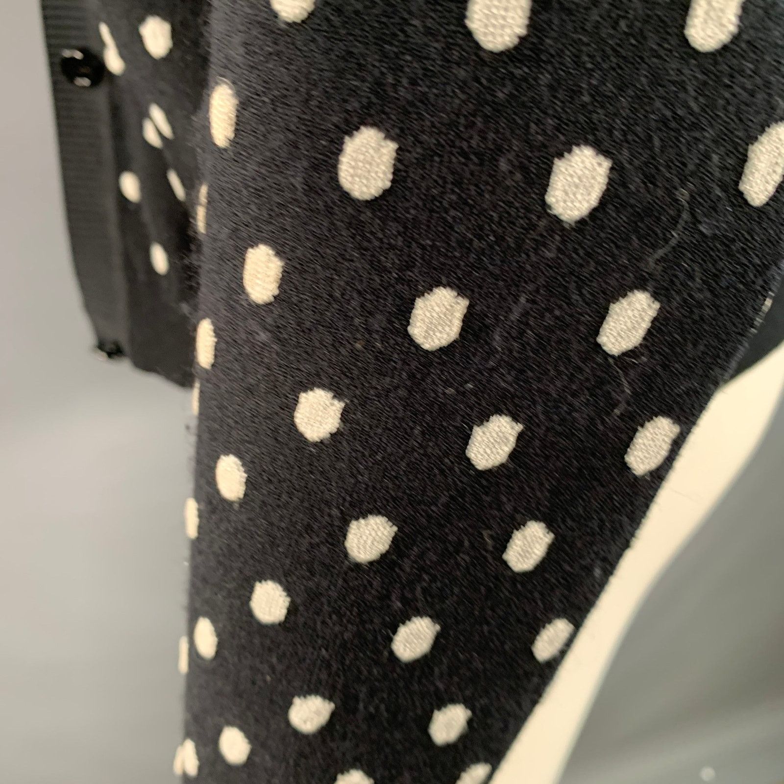 Escada M Black White Viscose Blend Polka Dot 2 Piece Cardigan Set Size M / US 6-8 / IT 42-44 - 7 Thumbnail