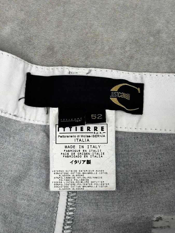 Just Cavalli 2000s Cavalli Grey Wax Washed Flared Pants Size US 34 / EU 50 - 10 Thumbnail