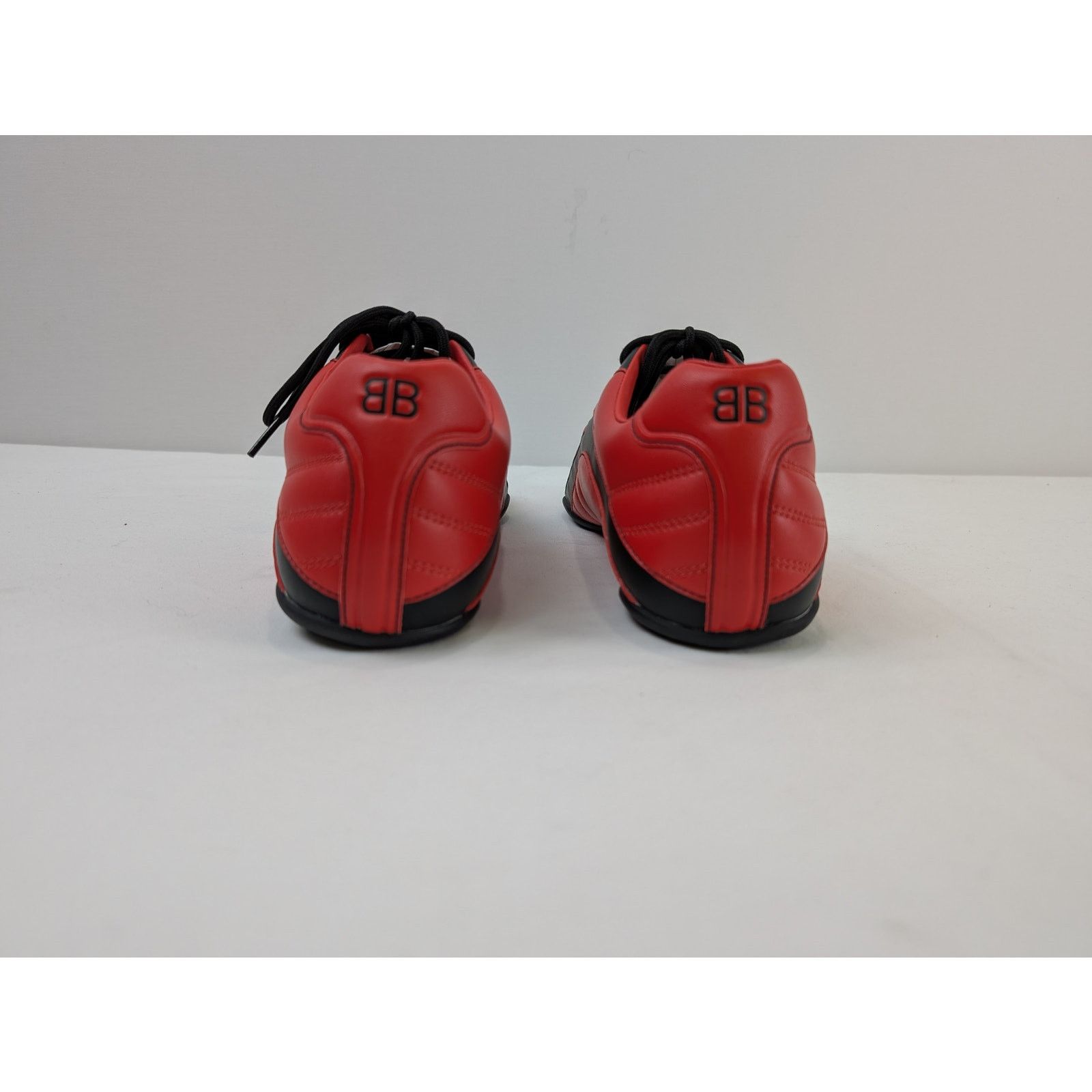 Balenciaga o1rshd1 Matt Leather Free Material Zen Sneaker in Red/Black Size US 9 / EU 42 - 13 Thumbnail