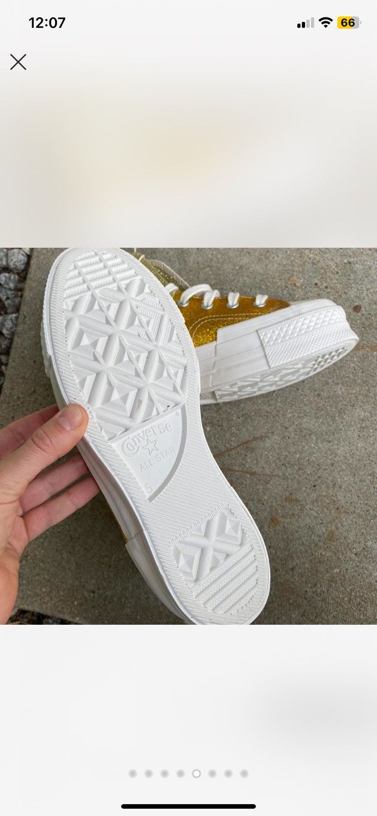 Converse Converse Chuck 70 Plus Glitter Gold High Top Unisex Women’s Size US 7 / IT 37 - 3 Thumbnail