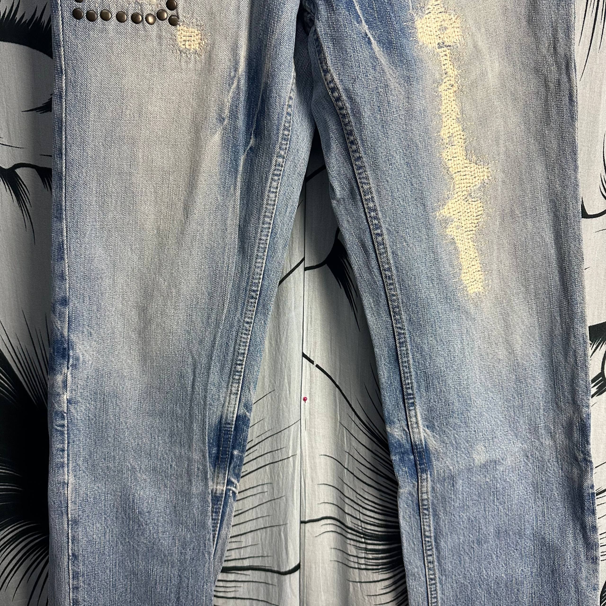 PPFM 2000s PPFM Punk Distressed Denim Pant Size US 32 / EU 48 - 8 Thumbnail