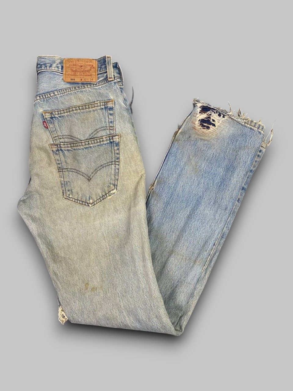Levi's vintage levis 501 custom distressed reworked denim usa Size 32" / US 10 / IT 46 - 1 Thumbnail