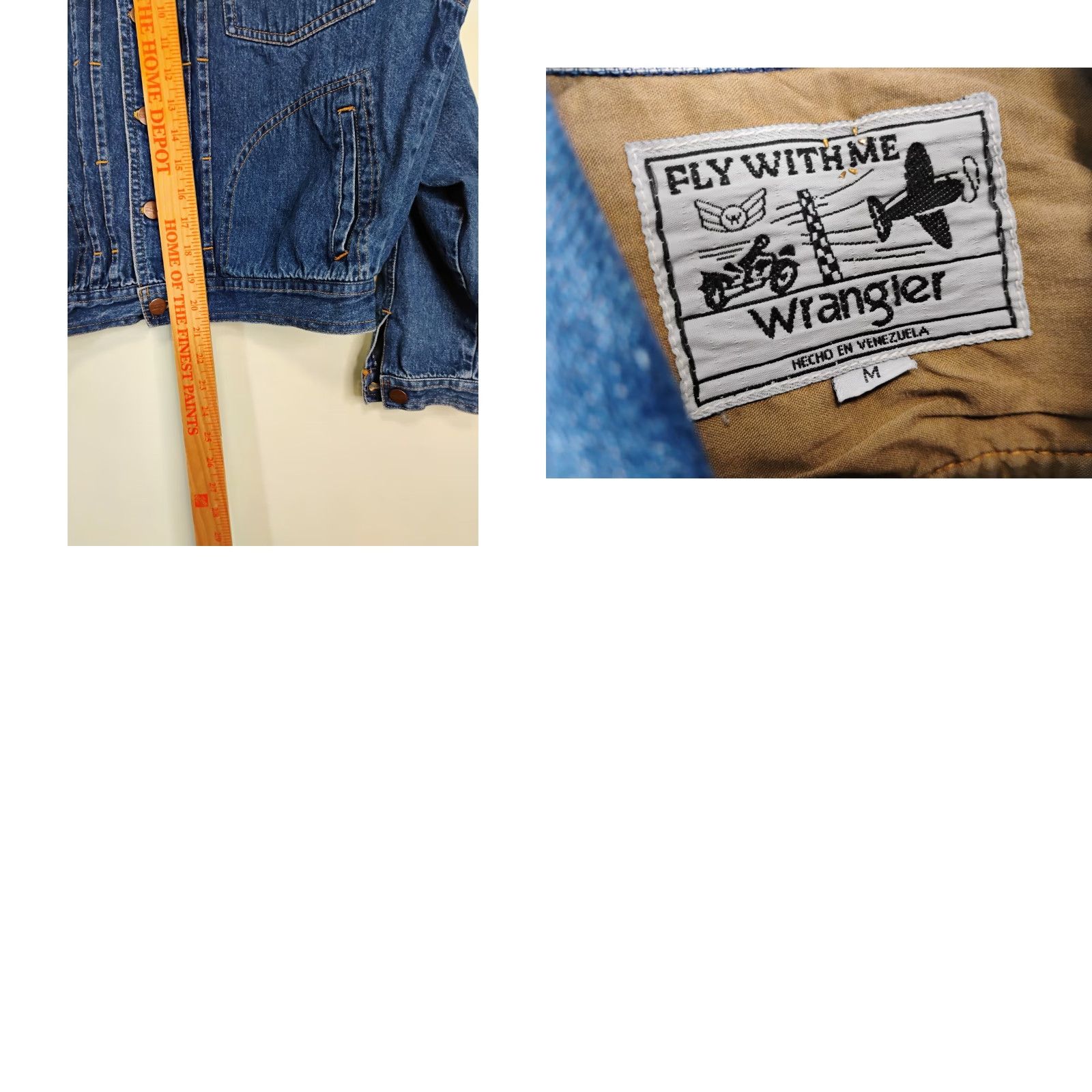 Wrangler VINTAGE Wrangler Denim Jacket With Studded Fly With Me Fits Small Blue Size S / US 4 / IT 40 - 8 Thumbnail