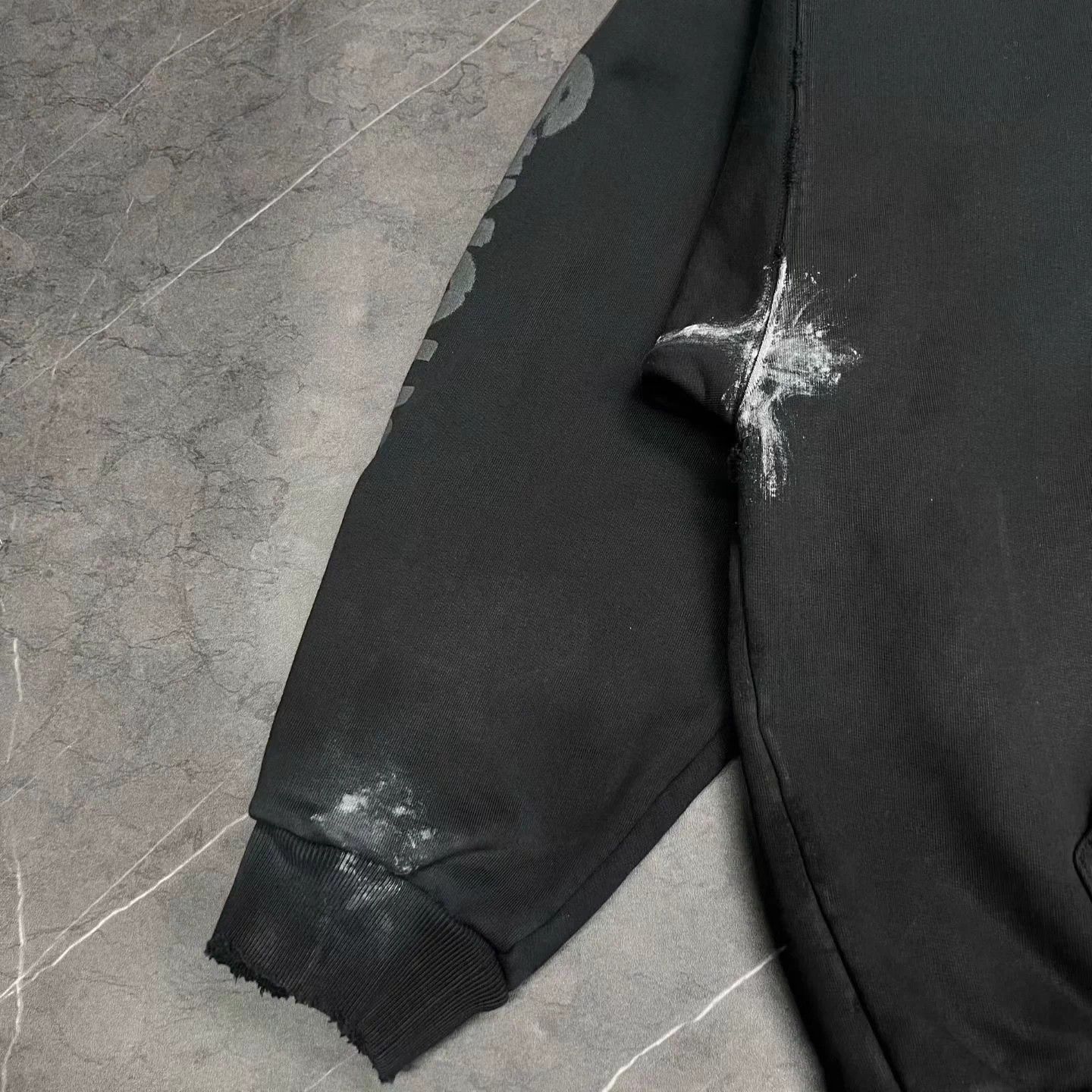 Balenciaga Balenciaga distressed mud-dyed splatter-painted hoodie Size M / US 6-8 / IT 42-44 - 4 Thumbnail