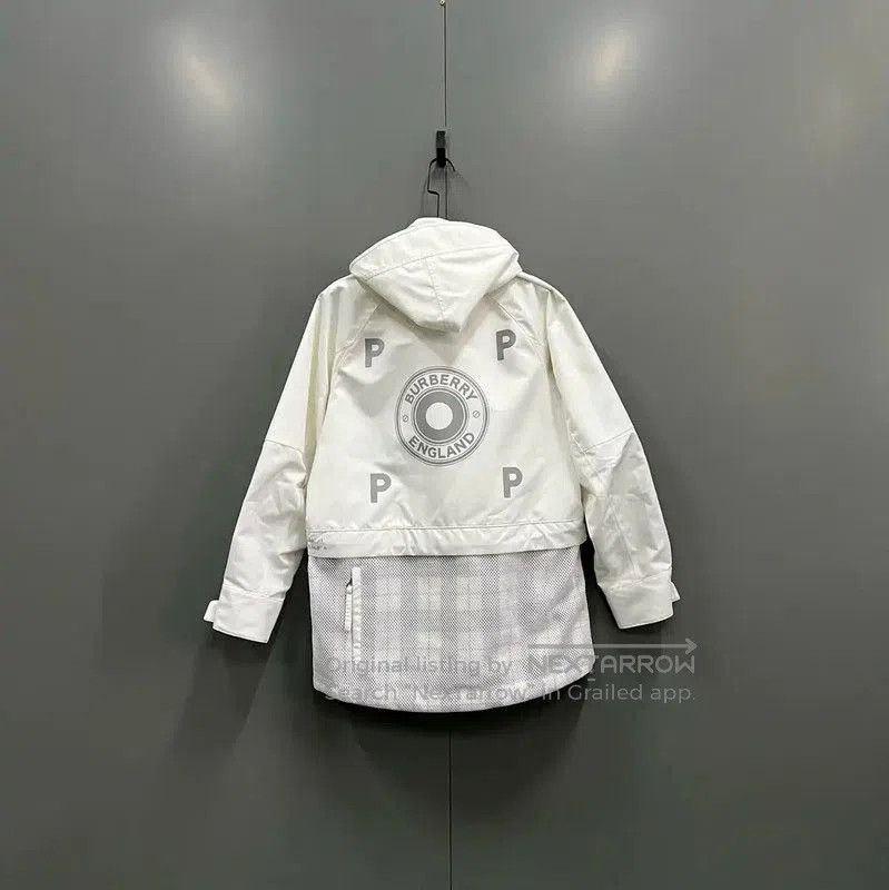Burberry Burberry White Logo Men's Long Sleeve Jacket. Size US XS / EU 42 / 0 - 2 Thumbnail