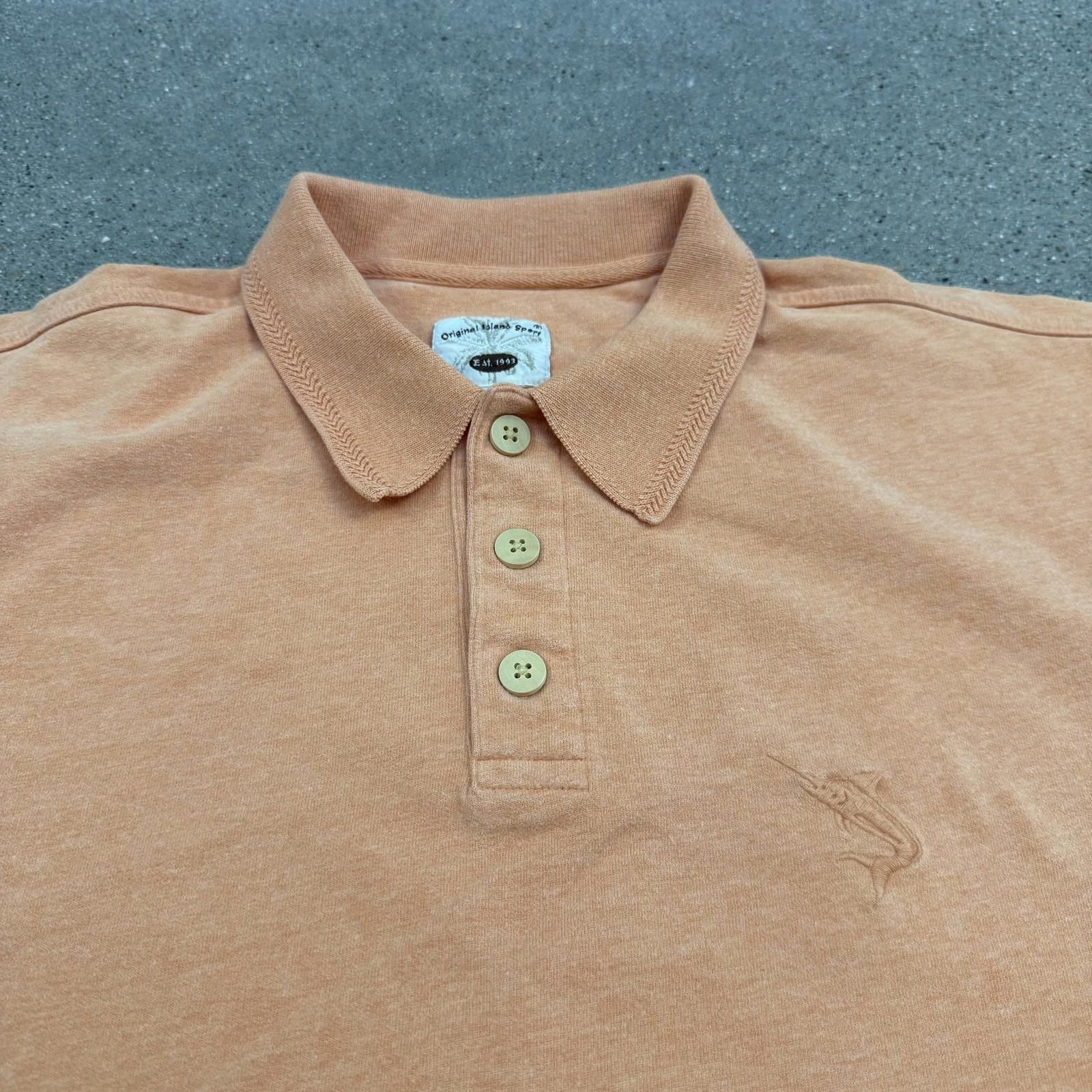 Designer Original Island Sport Polo Shirt Mens L Orange Vtg 90s Size US L / EU 52-54 / 3 - 4 Thumbnail