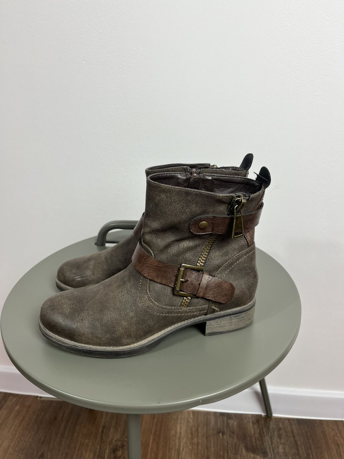 Other Avant Garde Brown Faux Leather Boots Buckle EU 37 Size US 7 / IT 37 - 5 Thumbnail