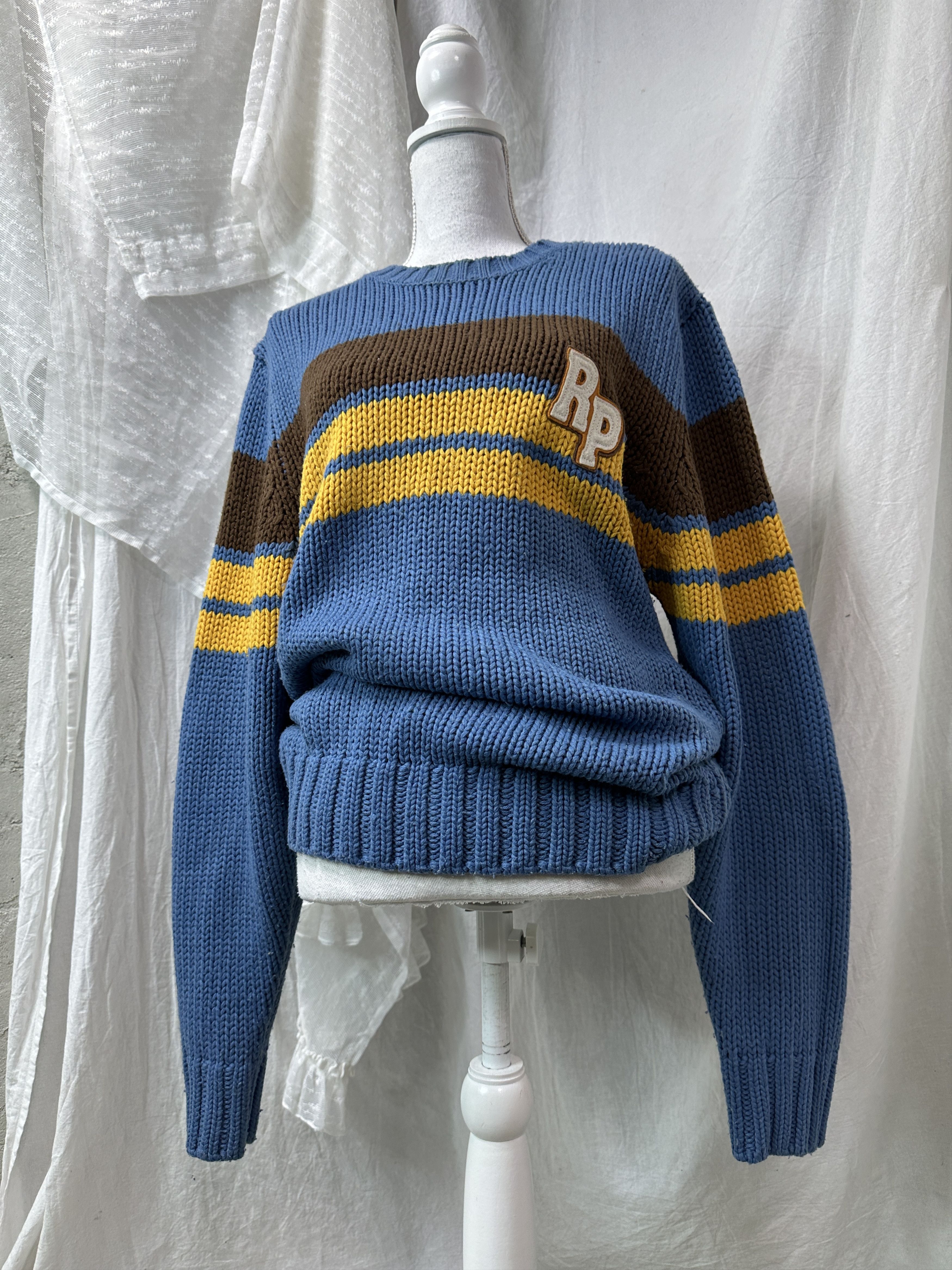 Vintage Vintage Striped Streetwear Skater Sweater Y2K Size US L / EU 52-54 / 3 - 1 Thumbnail