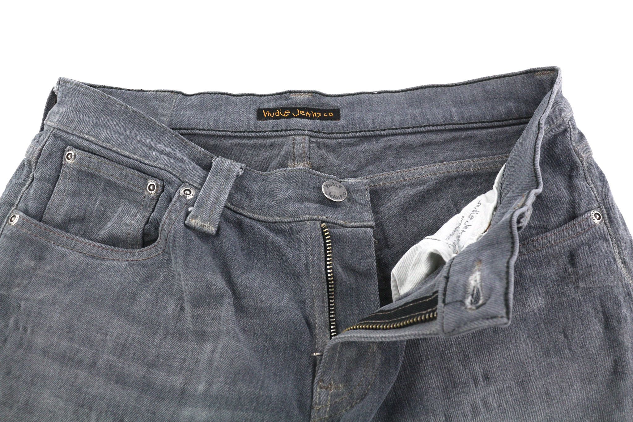 Nudie Jeans TIGHT LONG JOHN W28/L32 Organic Charcoal Jeans 82688 Size US 28 / EU 44 - 4 Thumbnail