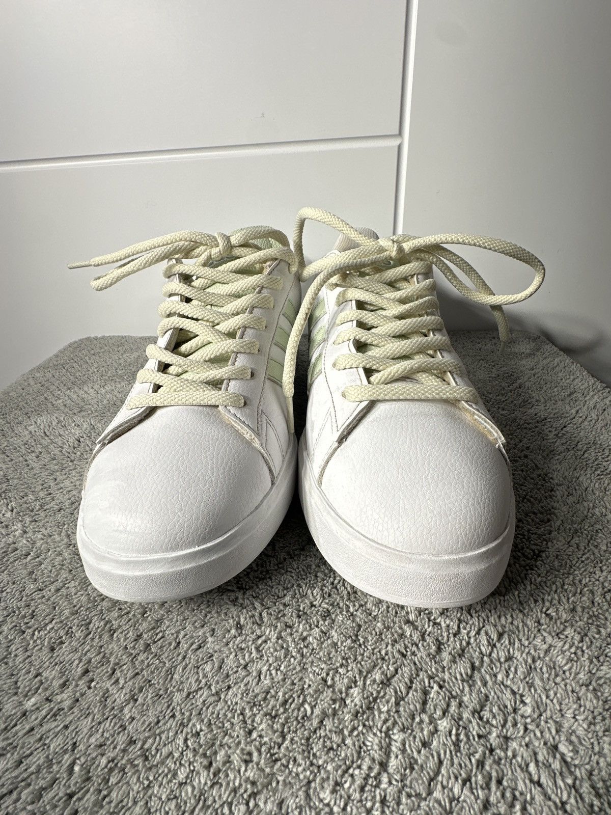 Adidas adidas Grand Court 2.0 Cloud White Linen Green Matte Silver Size US 10 / IT 40 - 3 Thumbnail