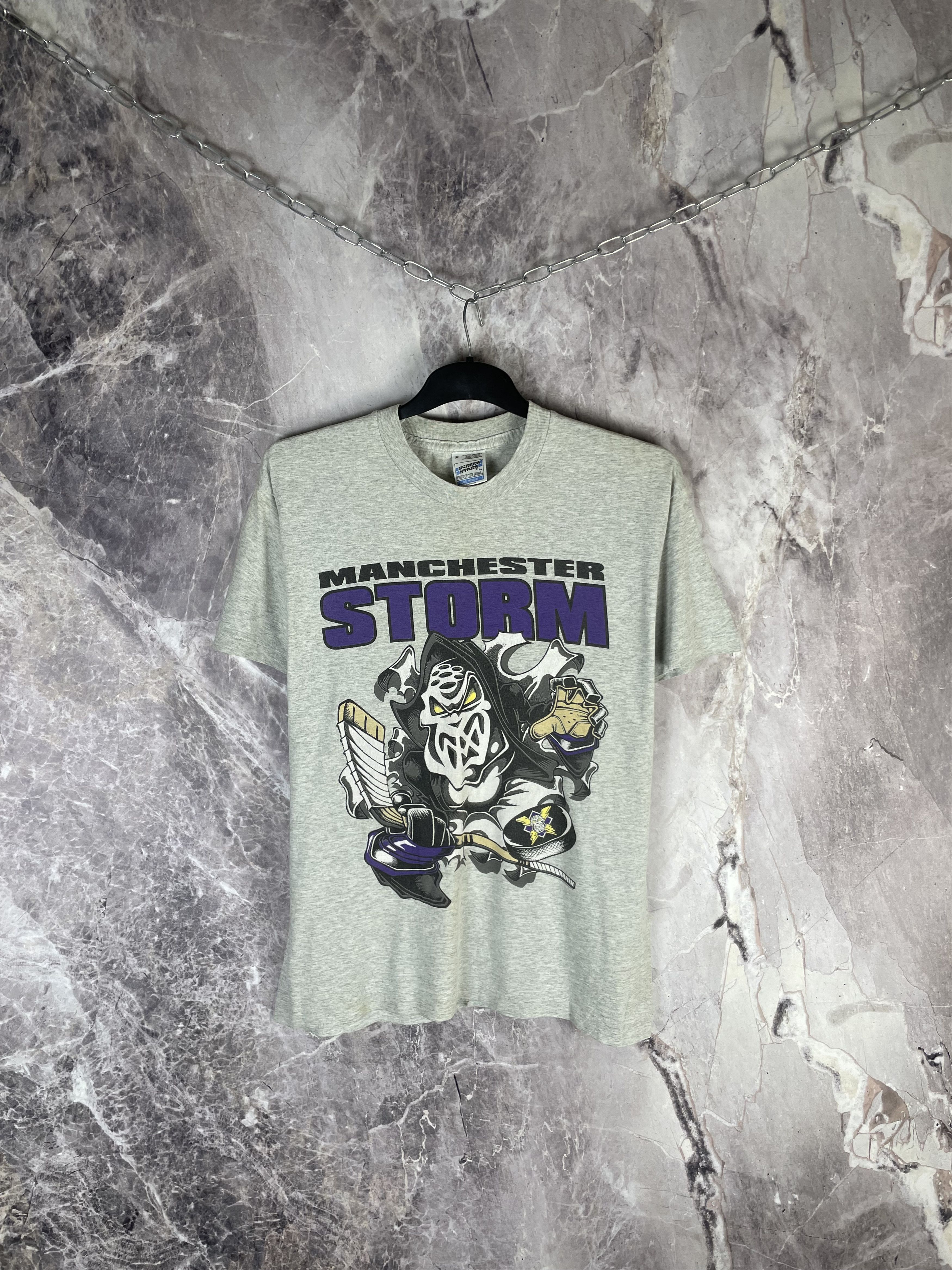 NHL Vintage 1995 1996 Manchester Storm Hockey T-shirt Size US M / EU 48-50 / 2 - 1 Thumbnail