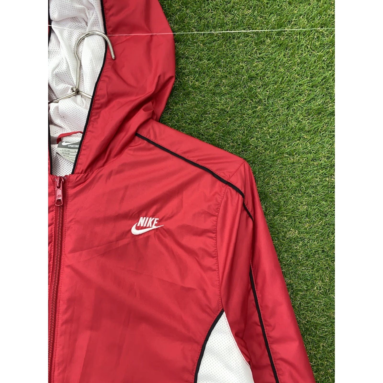 Nike Nike Sportswear Jacket Womens L Red Full Zip Hoodie Size L / US 10 / IT 46 - 5 Thumbnail