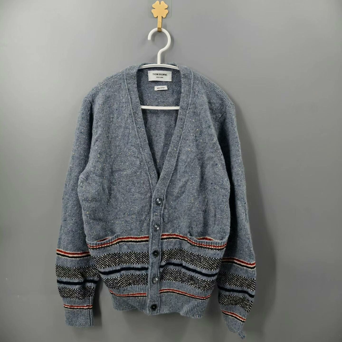 Thom Browne Thom Browne Striped Wool Mohair Cardigan Size 2 Size US M / EU 48-50 / 2 - 1 Thumbnail