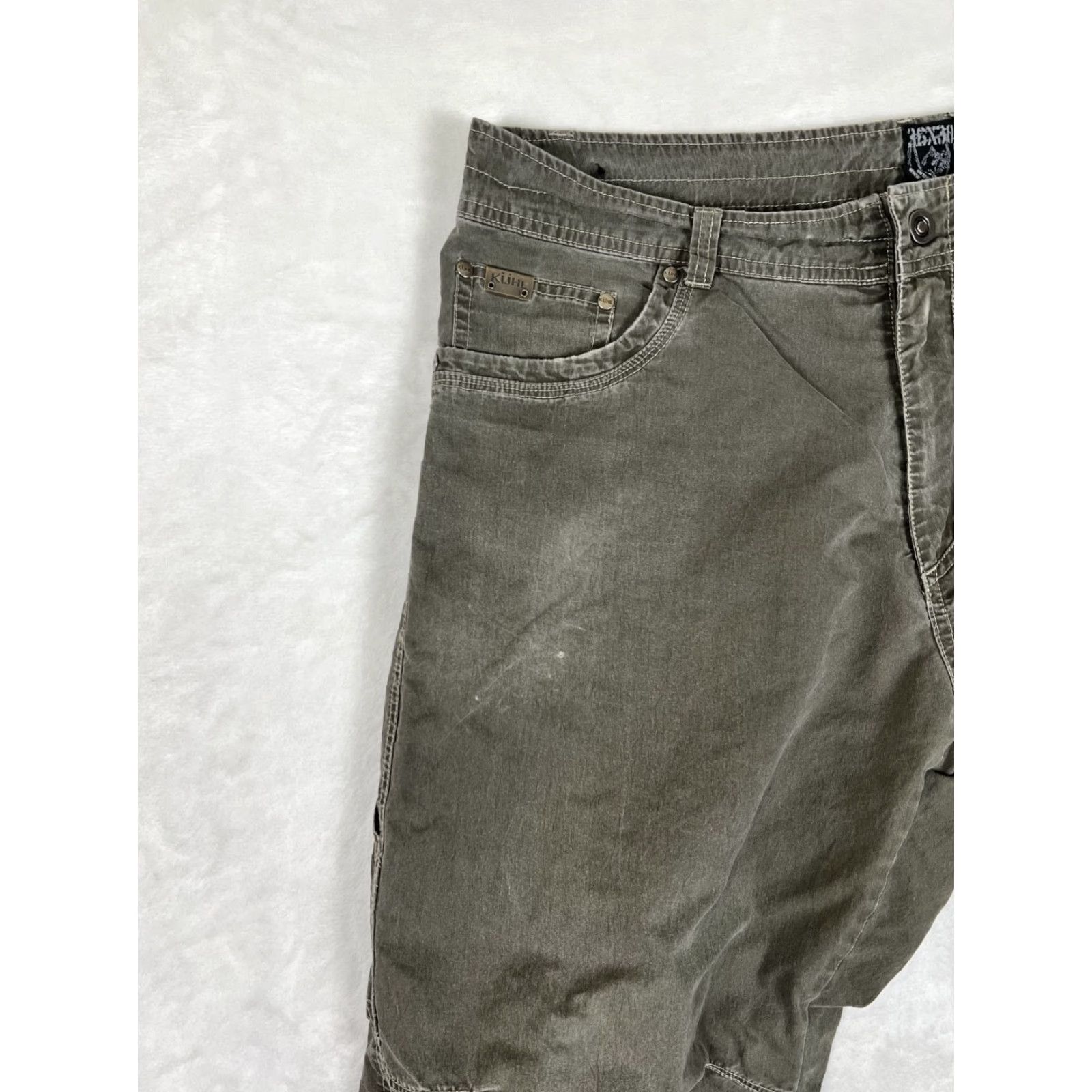 Vintage KÜHL Revolvr Vintage Patina Dye Hiking Pants Mens 36x30 Green Outdoor Straight Pants Size US 36 / EU 52 - 4 Thumbnail