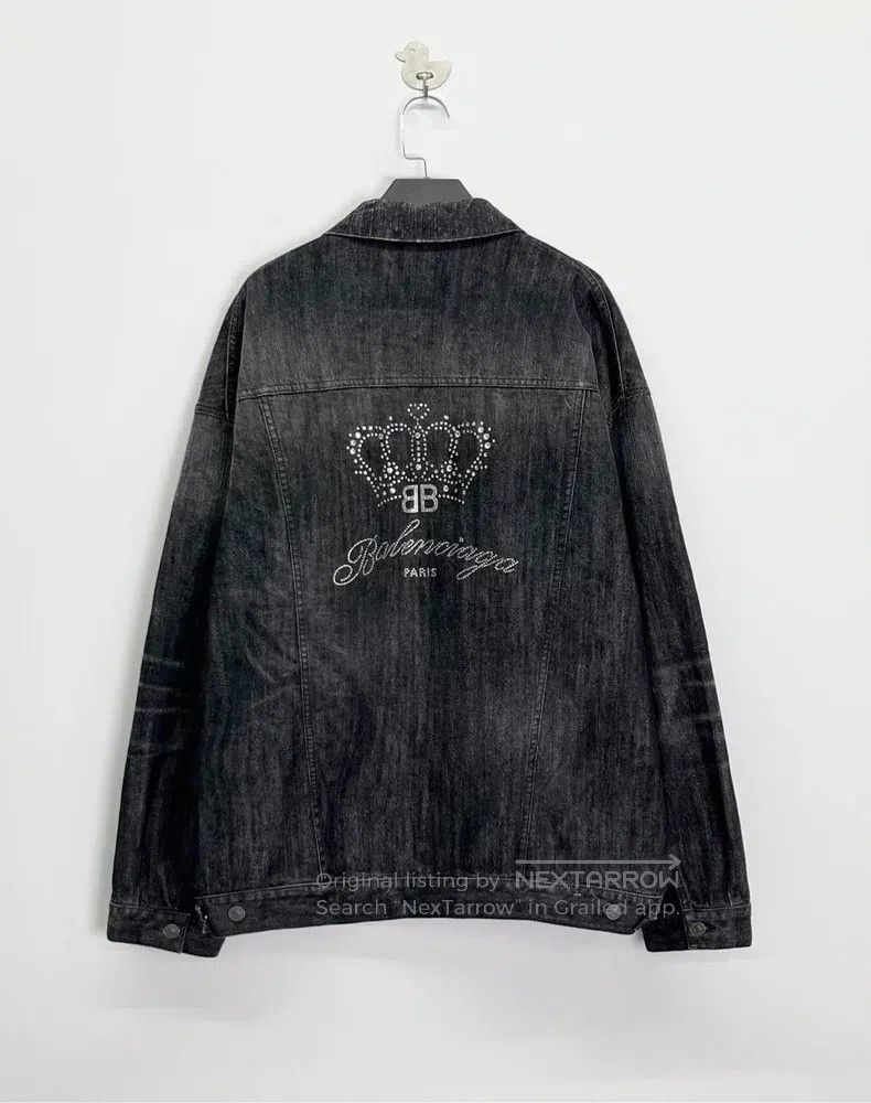 Balenciaga Balenciaga Water-washed black and gray denim jacket with d Size US M / EU 48-50 / 2 - 2 Thumbnail