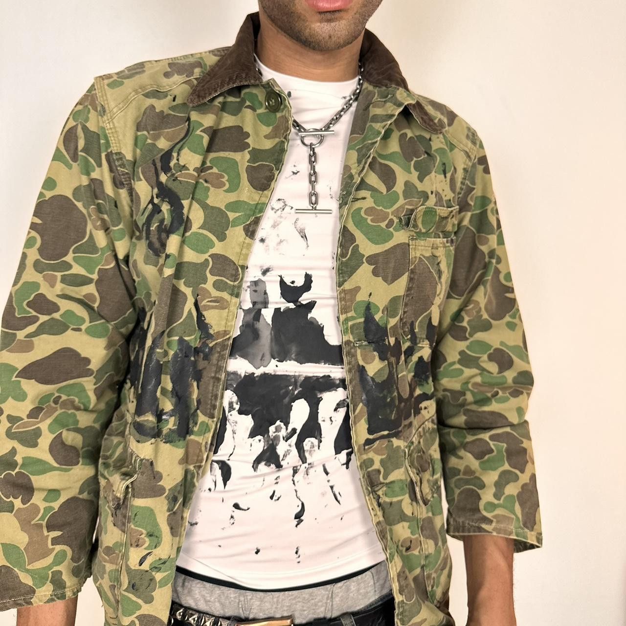 Other ASTROBOI* 'Flames' Green Camo Tattoo Print Jacket - Small Size US S / EU 44-46 / 1 - 6 Thumbnail
