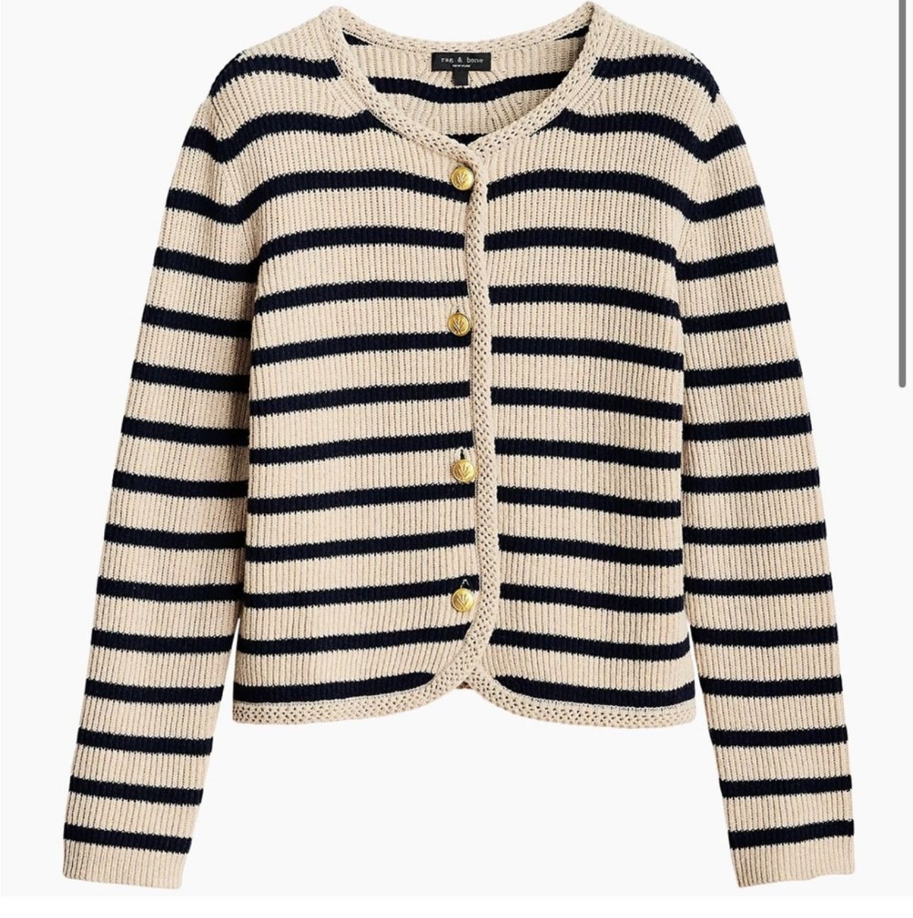 Rag & Bone Nancy striped merino wool-blend cardigan Size S / US 4 / IT 40 - 3 Thumbnail