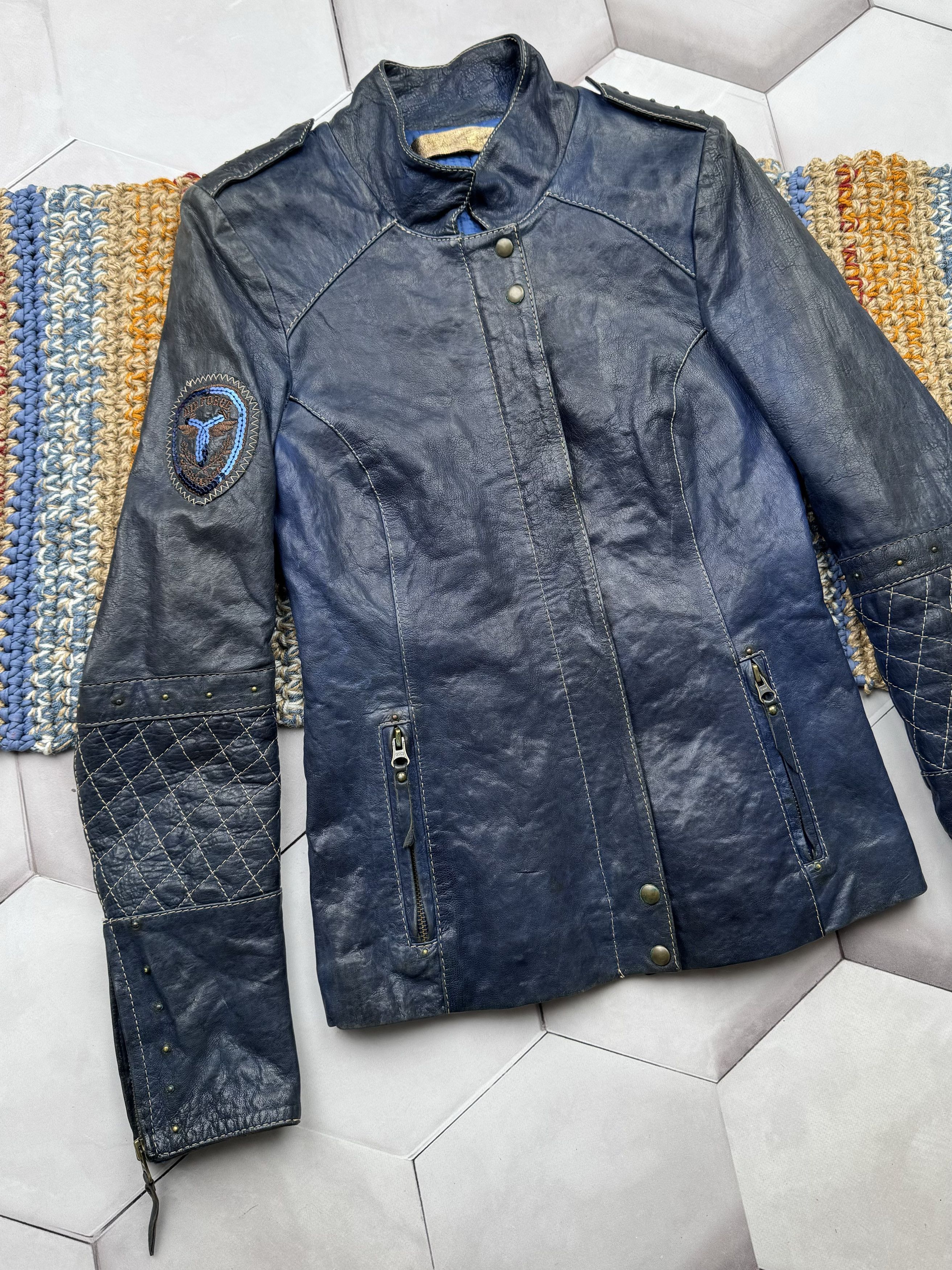 Vintage Vintage Faded Leather Jacket (E4) Size S / US 4 / IT 40 - 2 Thumbnail