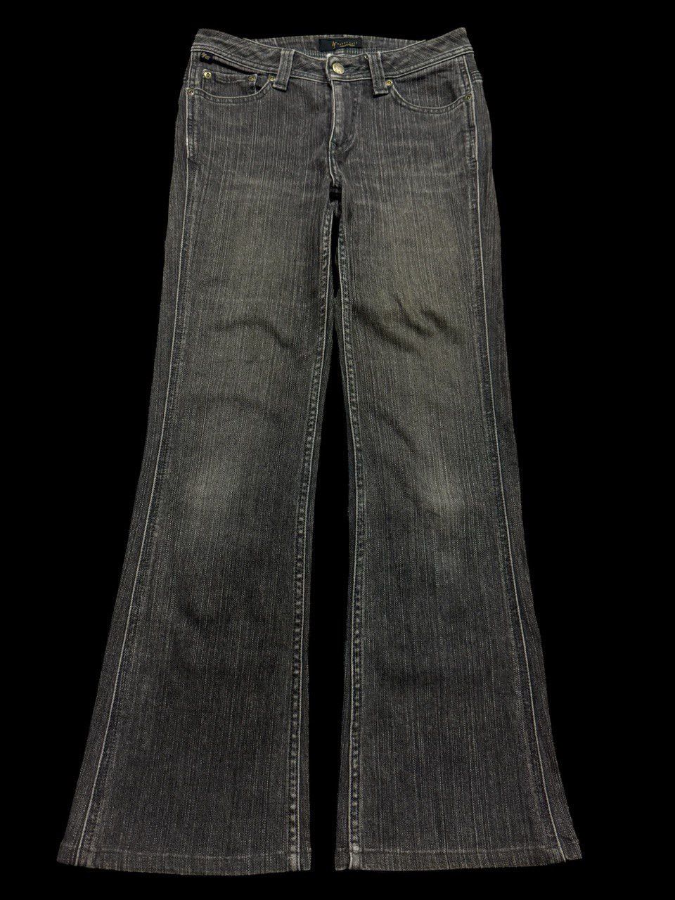 Vintage FLARED 90s Style Japanese Bobson Mudwash Bootcut Sick Jeans Size US 27 - 2 Thumbnail