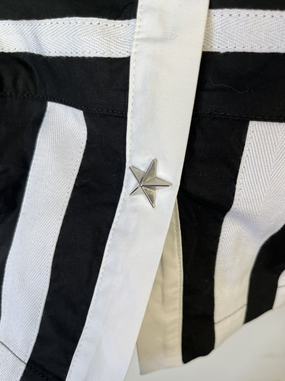 Moschino Moschino Luxury Striped Star Button Cotton Skirt Size 28" / US 6 / IT 42 - 5 Thumbnail