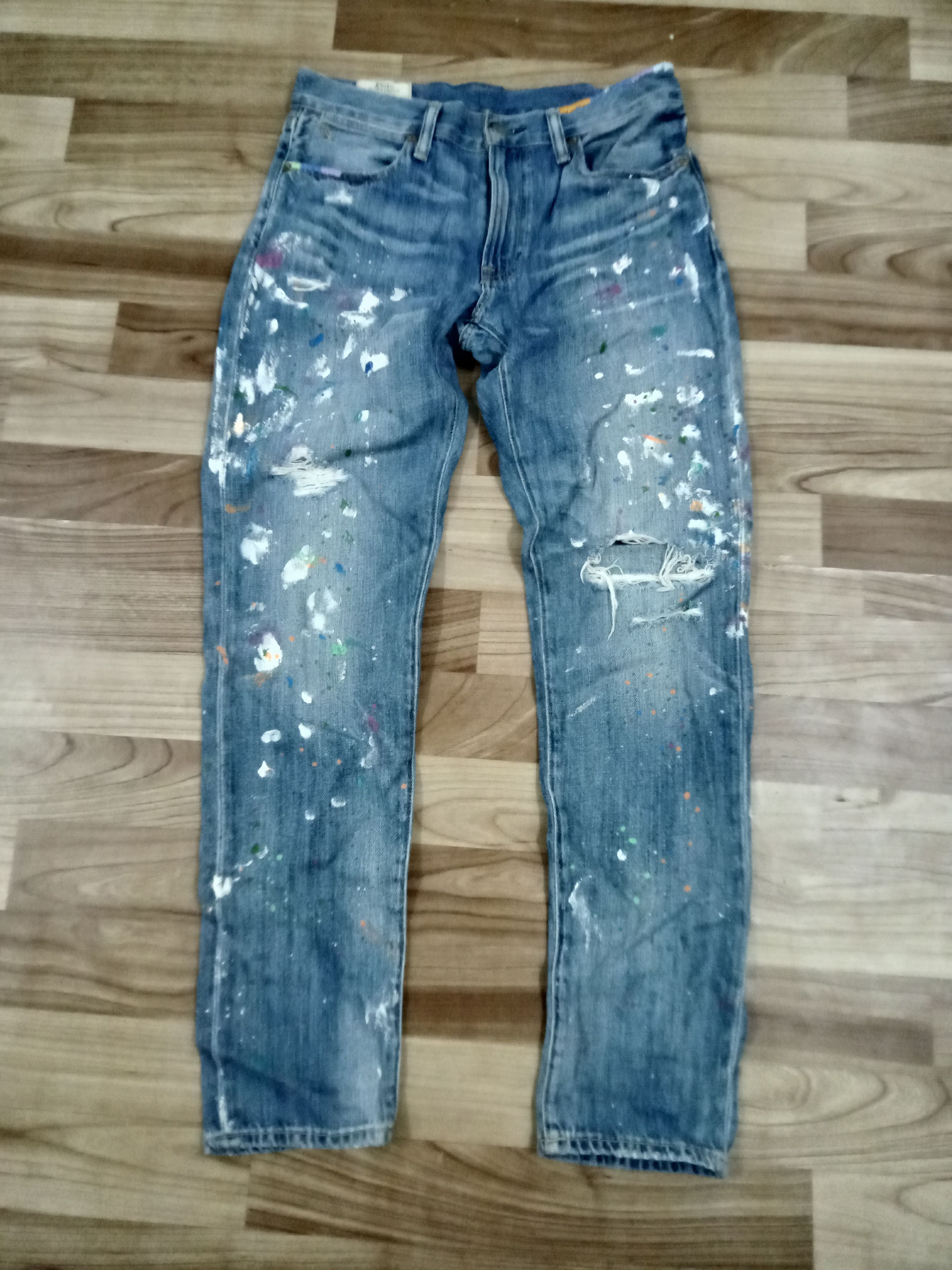 Polo Ralph Lauren Distressed Painted Slim Jeans
