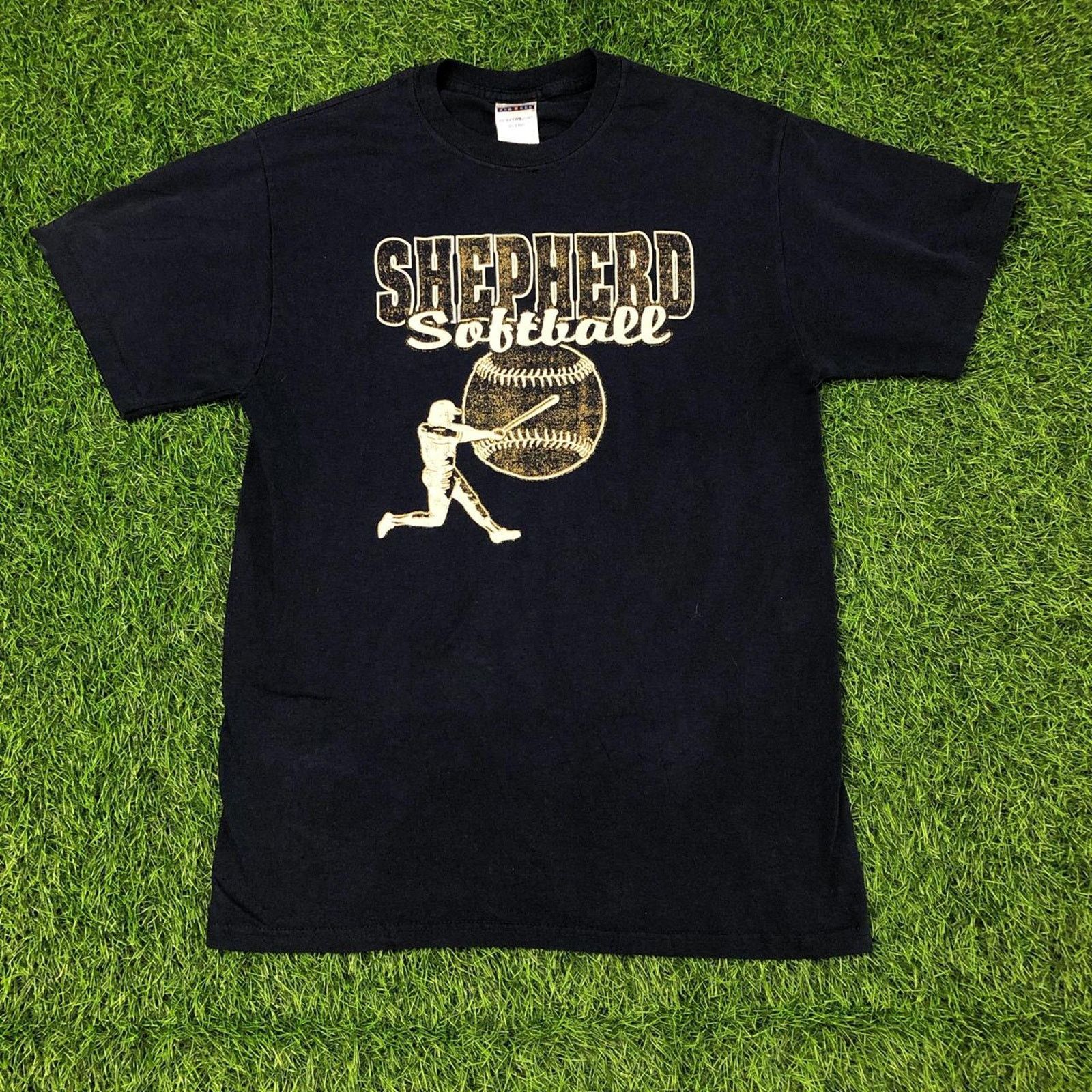 Jerzees Navy Shepherd Softball Graphic Tee Size M / US 6-8 / IT 42-44 - 1 Thumbnail