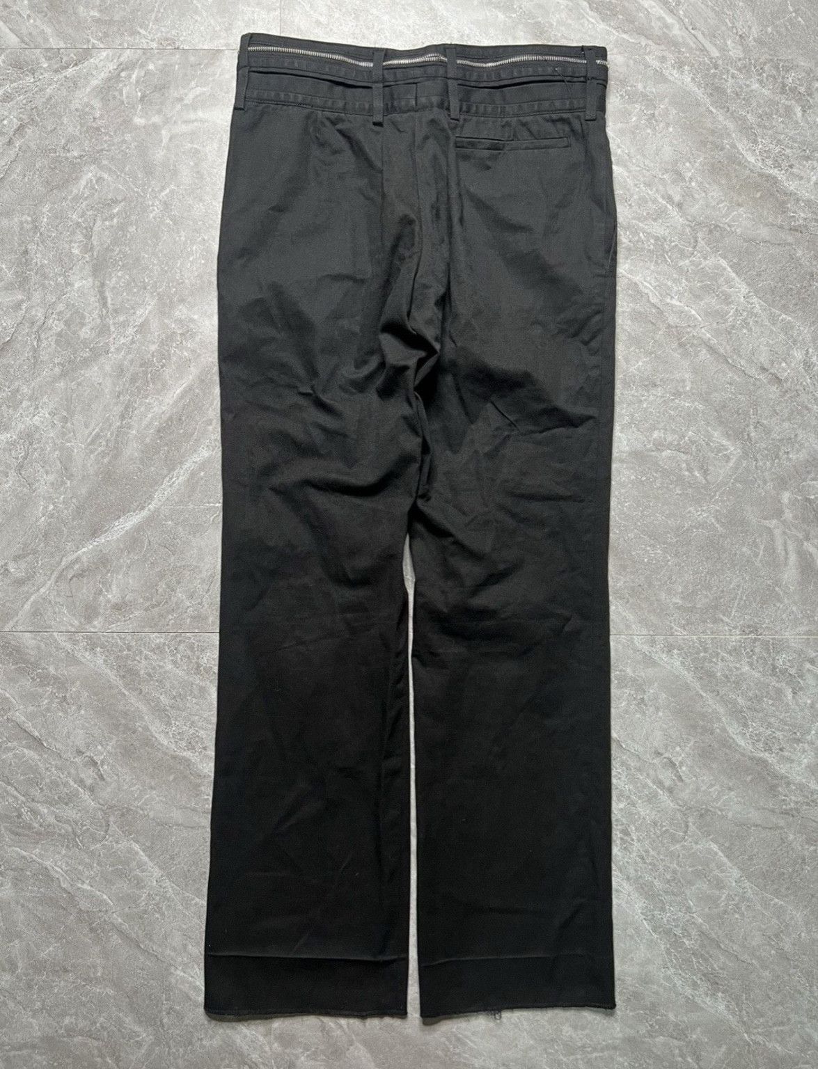 DIOR HOMME BY HEDI SLIMANE S/S 03 DOUBLE WAIST ZIP TROUSERS