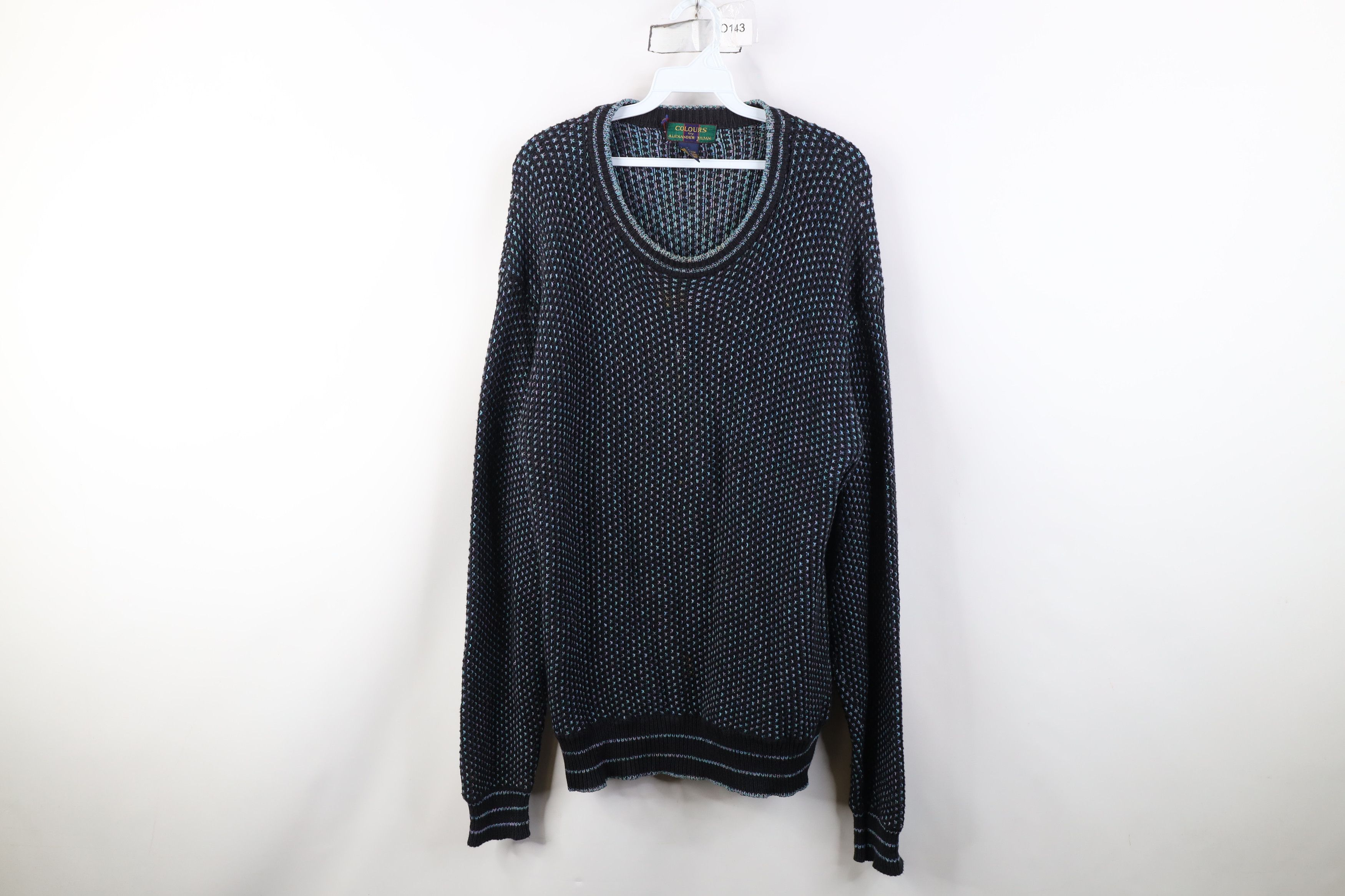 Vintage Vintage 90s Streetwear Fleck Thermal Ribbed Knit Sweater Size US L / EU 52-54 / 3 - 1 Thumbnail