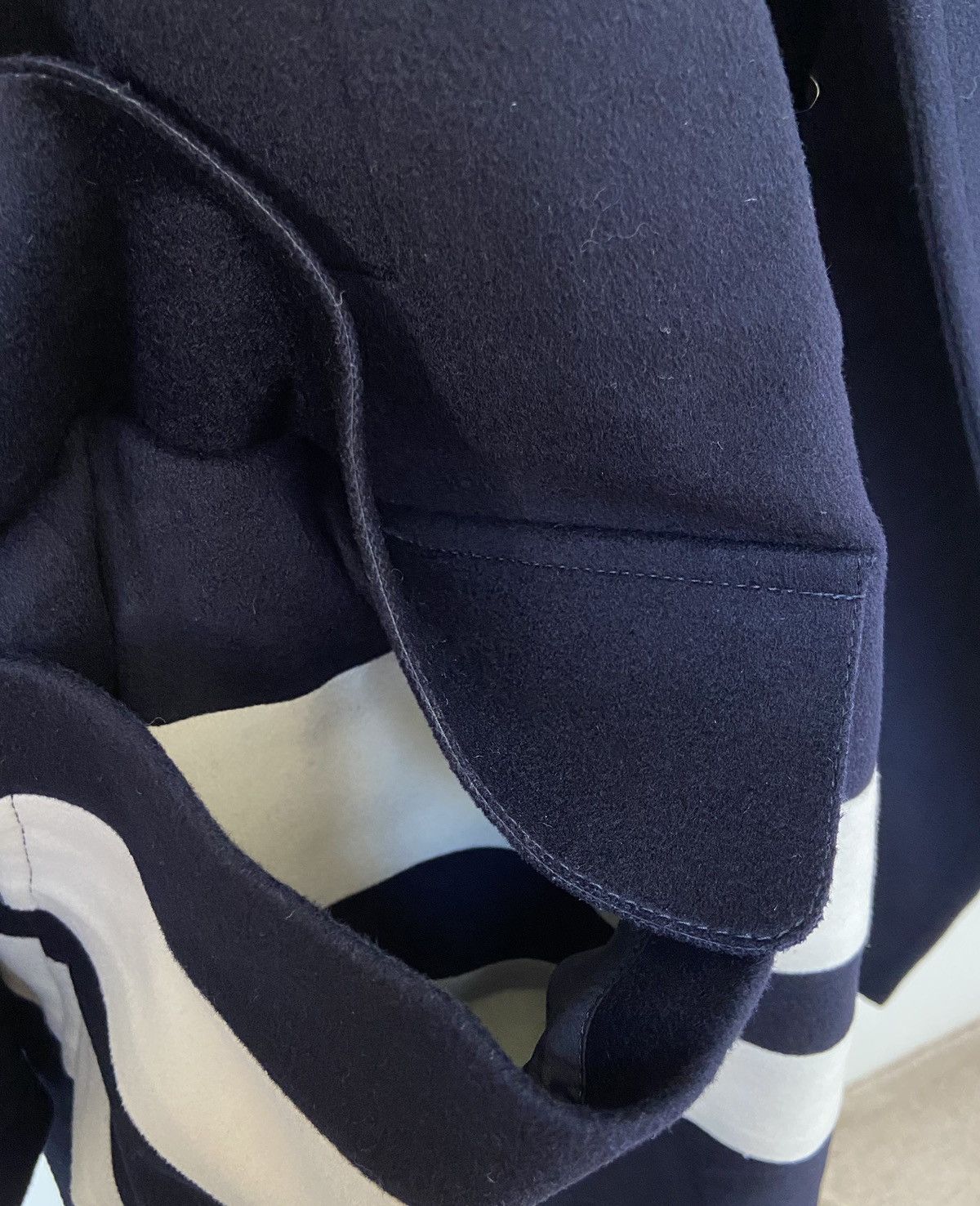Loro Piana Loro Piana Double Breasted Felt Coat Dark Blue Size M / US 6-8 / IT 42-44 - 10 Thumbnail