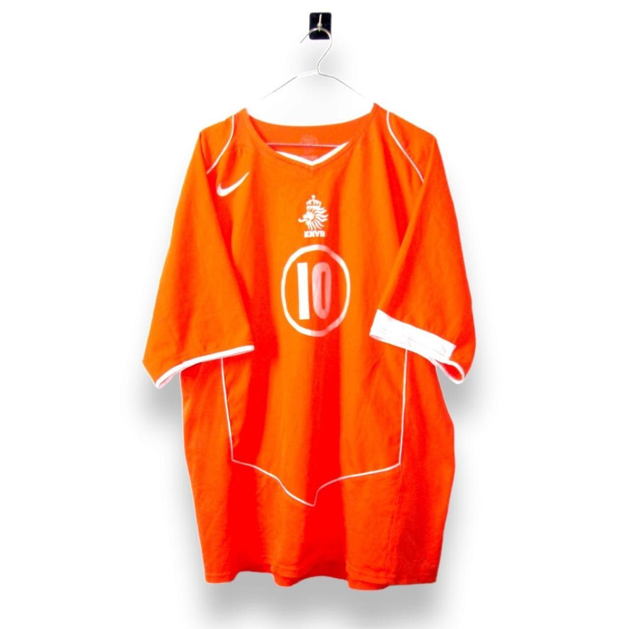 Nike Netherlands 2004 2005 Home Shirt Jersey (10) V NISTELROOY Size US XL / EU 56 / 4 - 2 Thumbnail