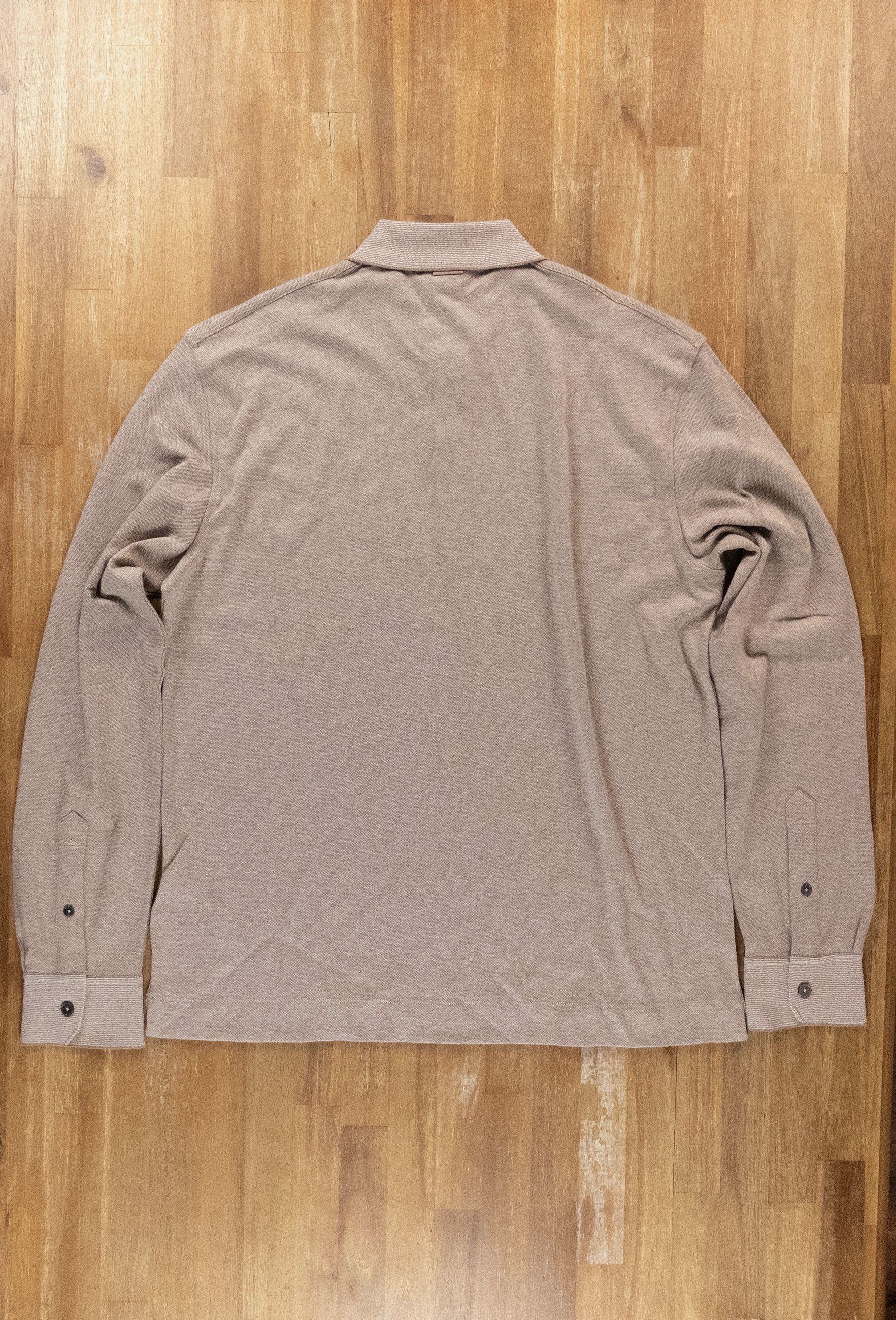 Ermenegildo Zegna ZEGNA beige long sleeve knit polo shirt Size Large Size US L / EU 52-54 / 3 - 8 Thumbnail