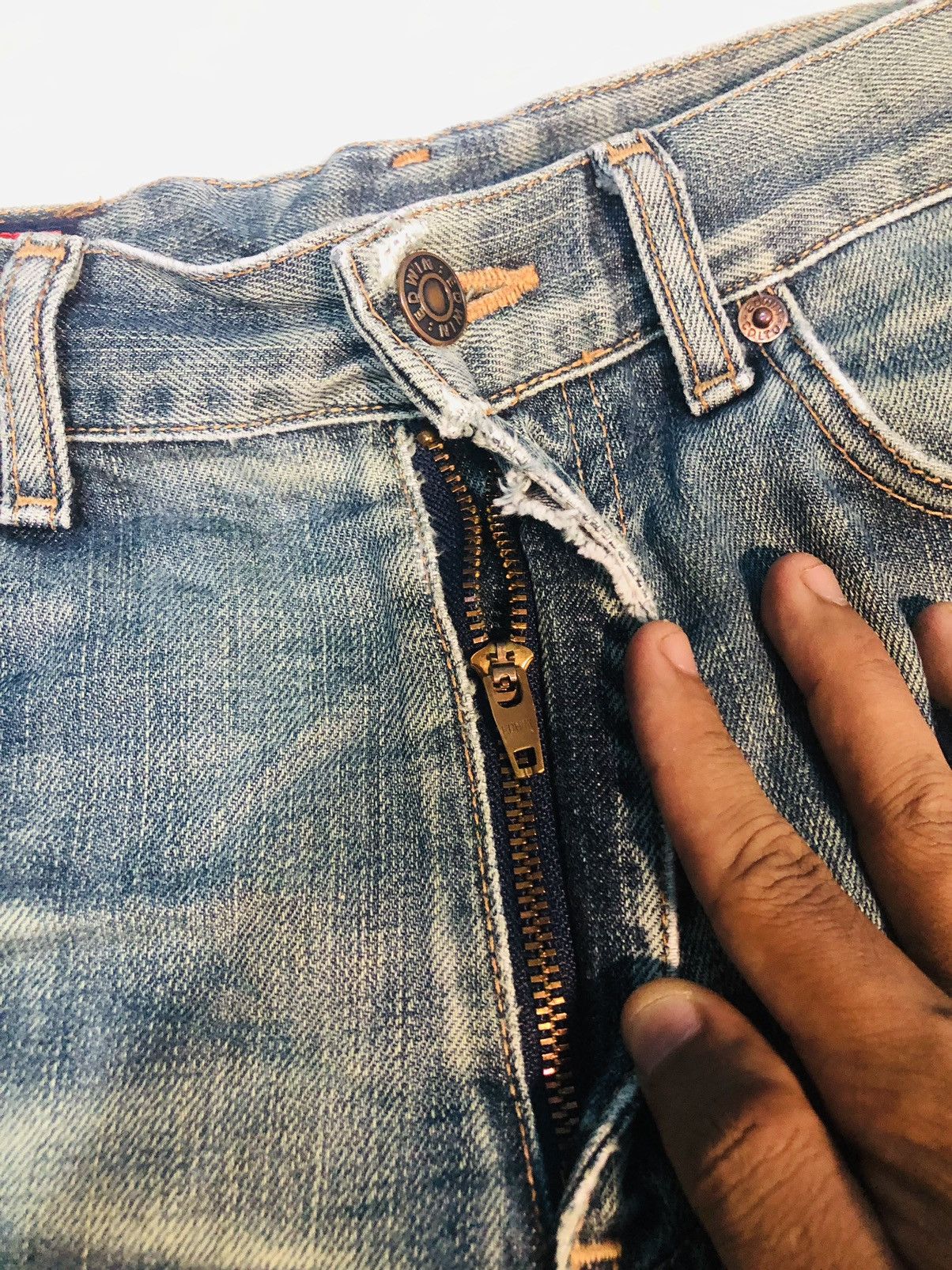 Edwin × Japanese Brand Edwin Distressed Jeans (3) Size US 28 / EU 44 - 9 Thumbnail