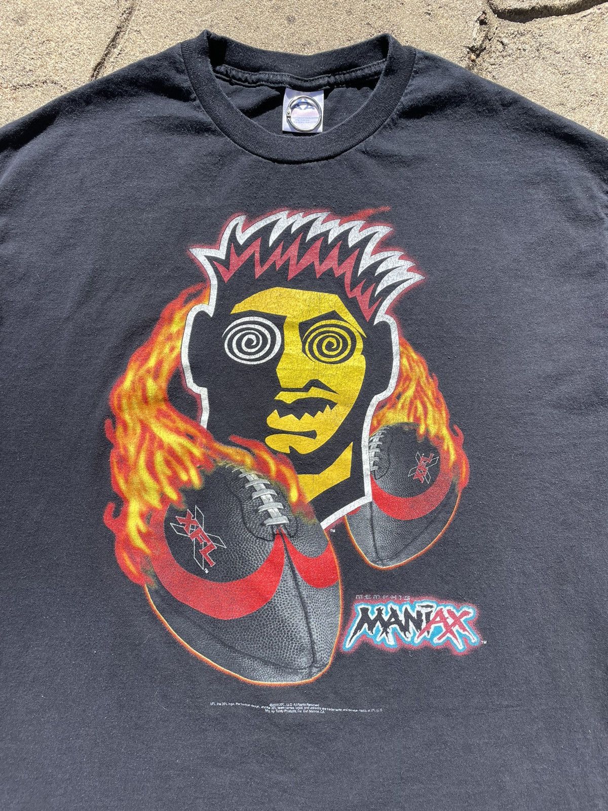 Vintage Y2K Memphis Maniacs XFL Graphic Tshirt Size US XL / EU 56 / 4 - 2 Thumbnail
