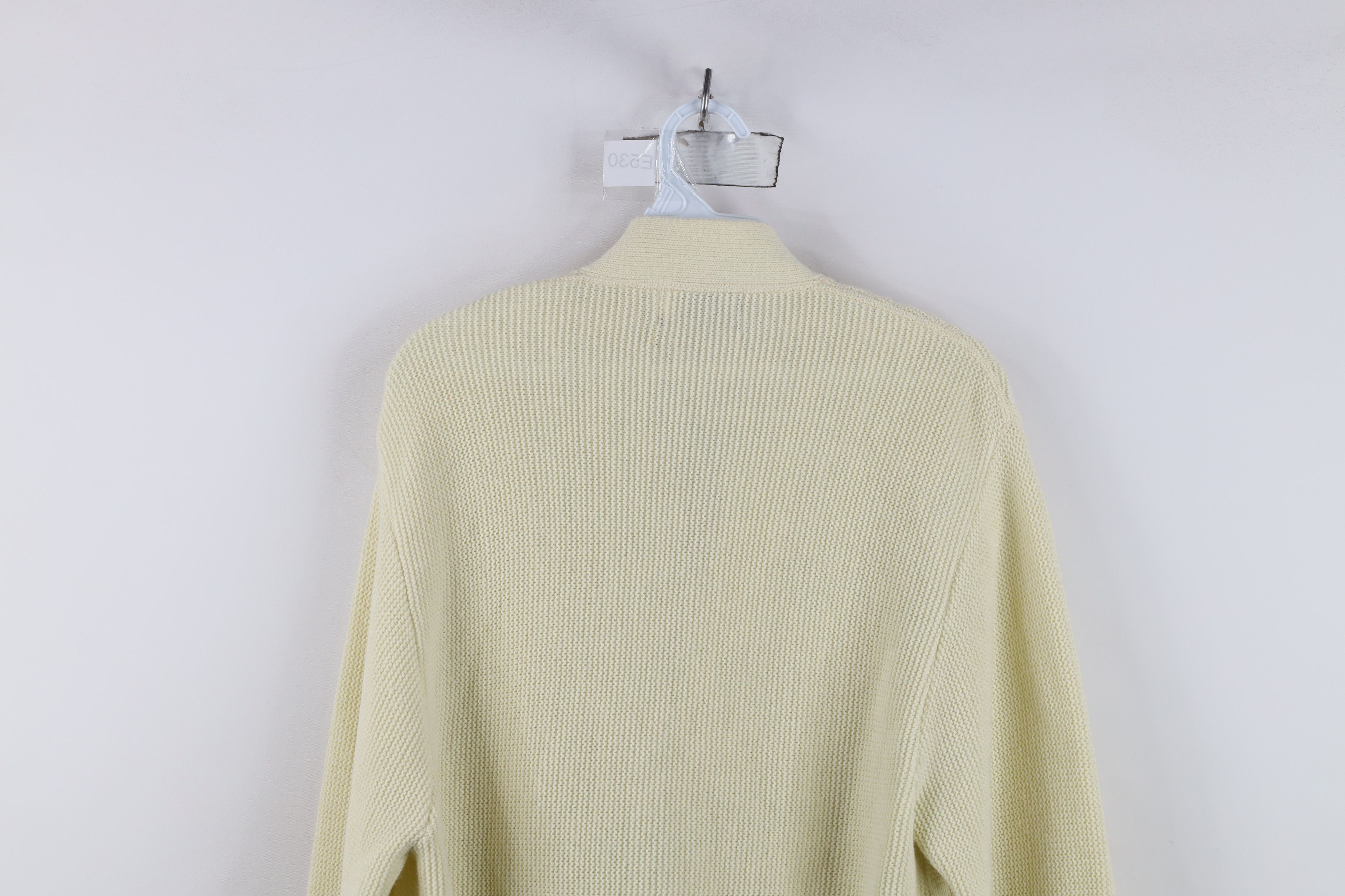 Vintage Vintage 70s Streetwear Knit Cardigan Sweater Beige USA Size US L / EU 52-54 / 3 - 13 Thumbnail