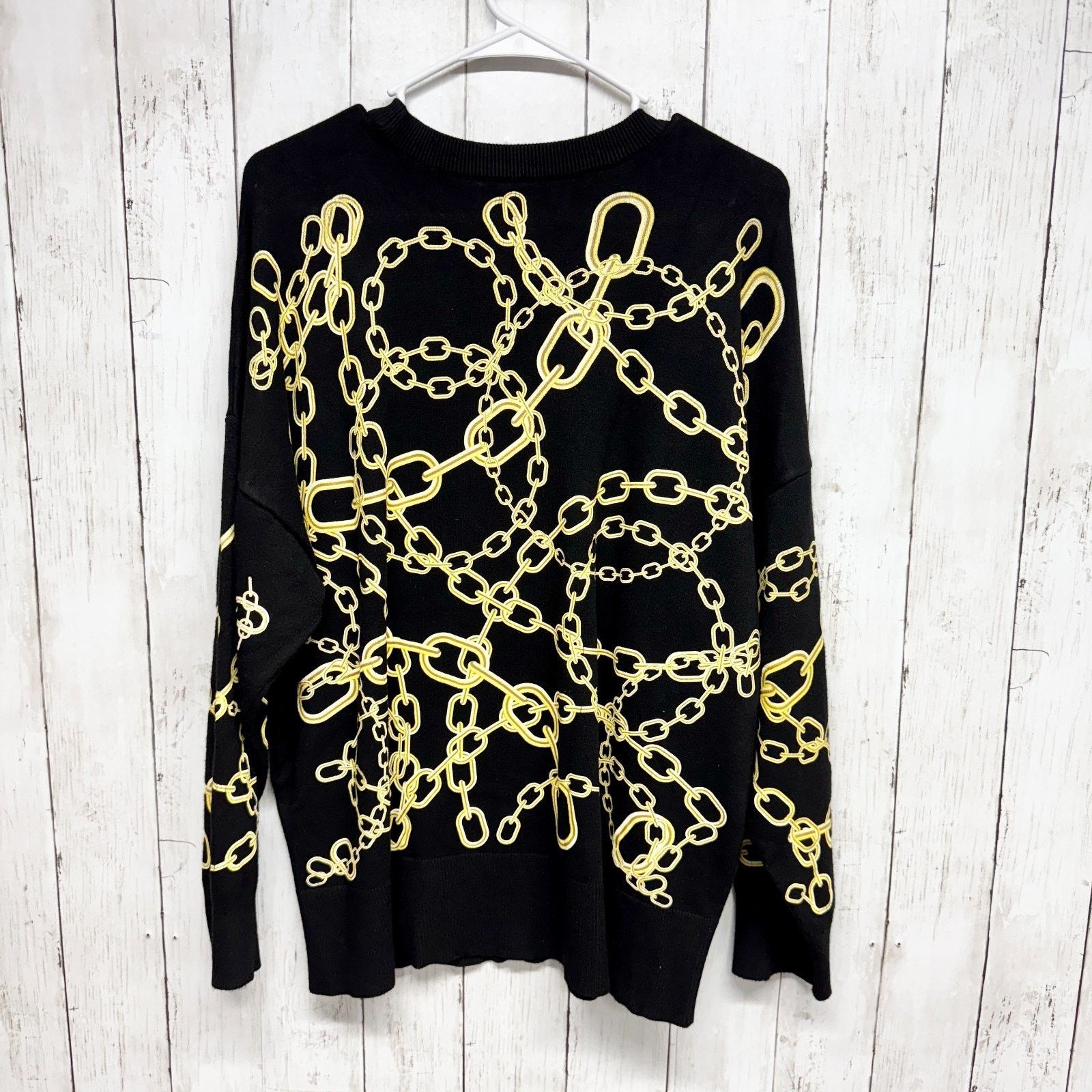 Zara Zara Knit Sweater Size Small Gold Chain Crewneck Long Sleeve Size S / US 4 / IT 40 - 6 Thumbnail