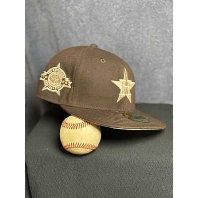 New Era Houston Astros Hat Club 59FIFTY 7 1/8 Brown Beer Pack Fitted Size ONE SIZE - 5 Thumbnail