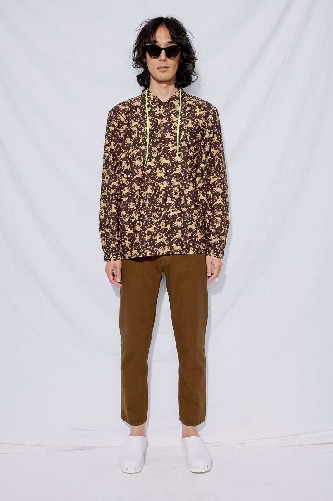 YMC !DS! SS23 YMC Zodiac Motif Silk Button Up Shirt Size US M / EU 48-50 / 2 - 3 Thumbnail