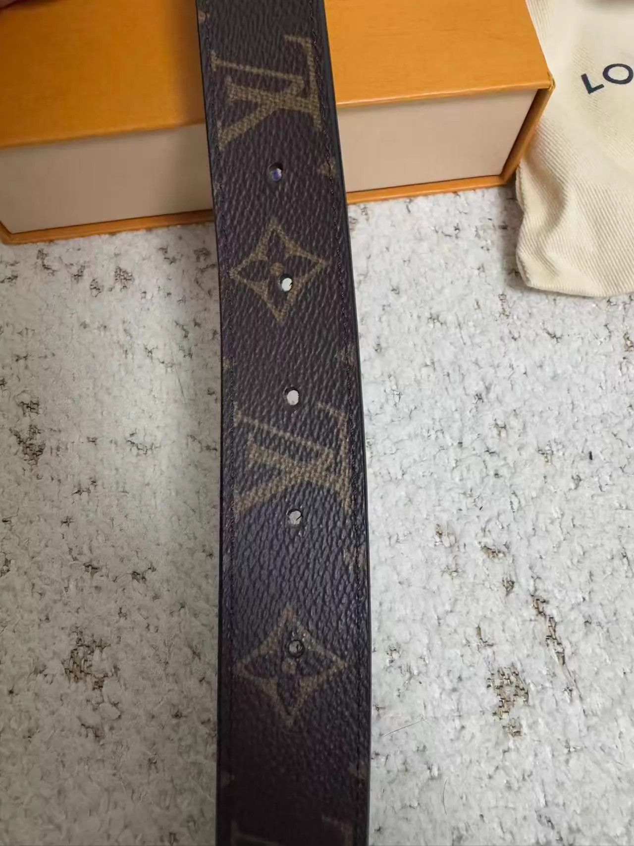 Louis Vuitton LOUIS VUITTON Monogram Belt 80cm 3cm Width 99 New Worn Once Size ONE SIZE - 3 Thumbnail