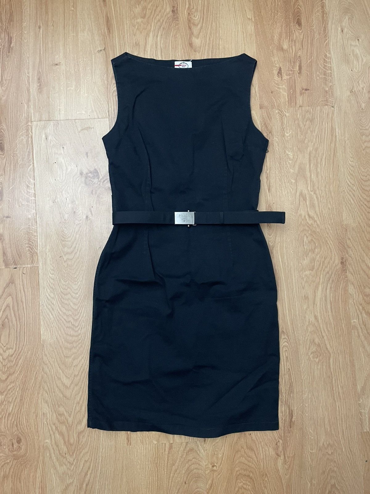 Prada Prada FW94 cotton dress Size L / US 10 / IT 46 - 1 Thumbnail