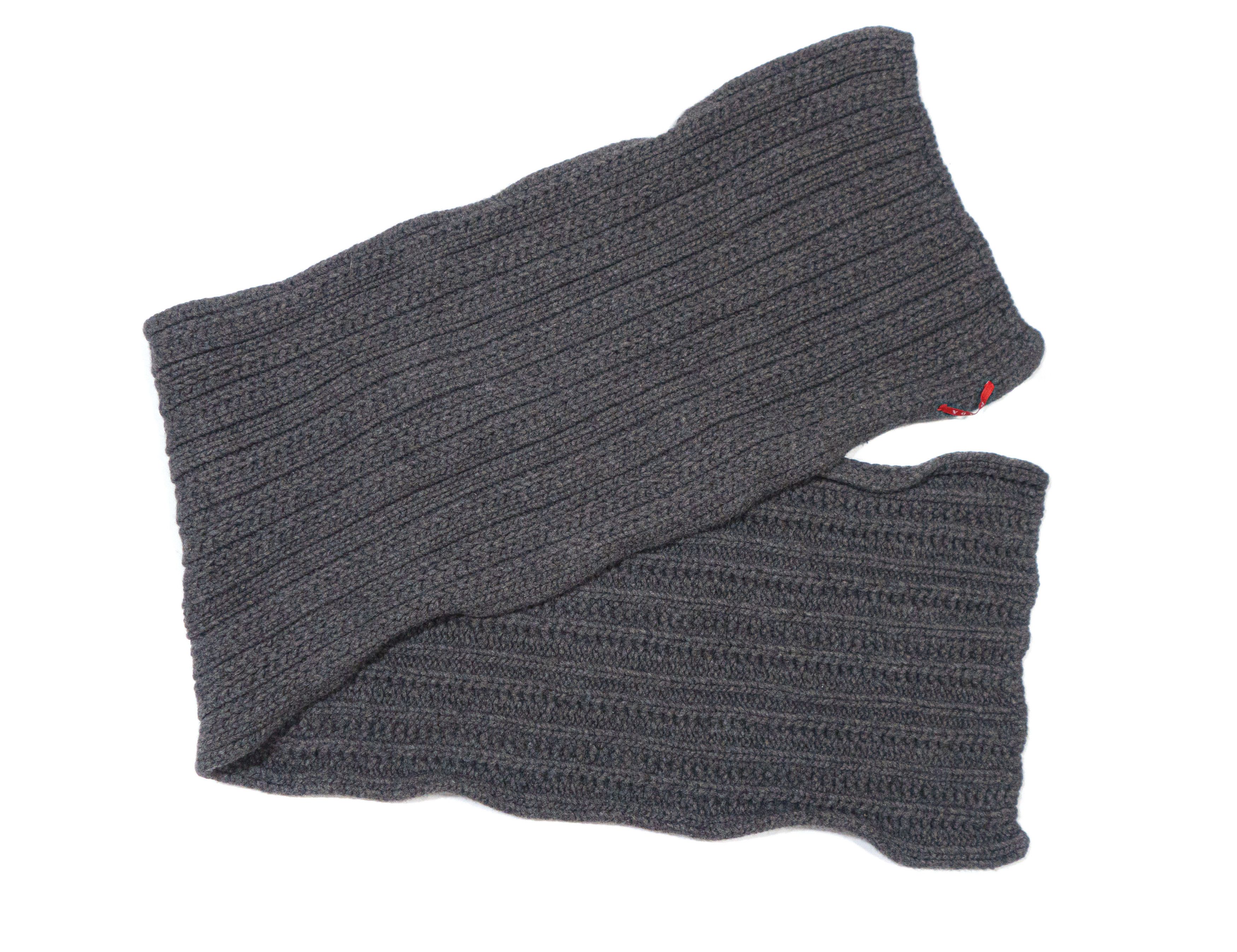 Prada 00S Wool Cable Knit Scarf Vintage Size ONE SIZE - 2 Thumbnail