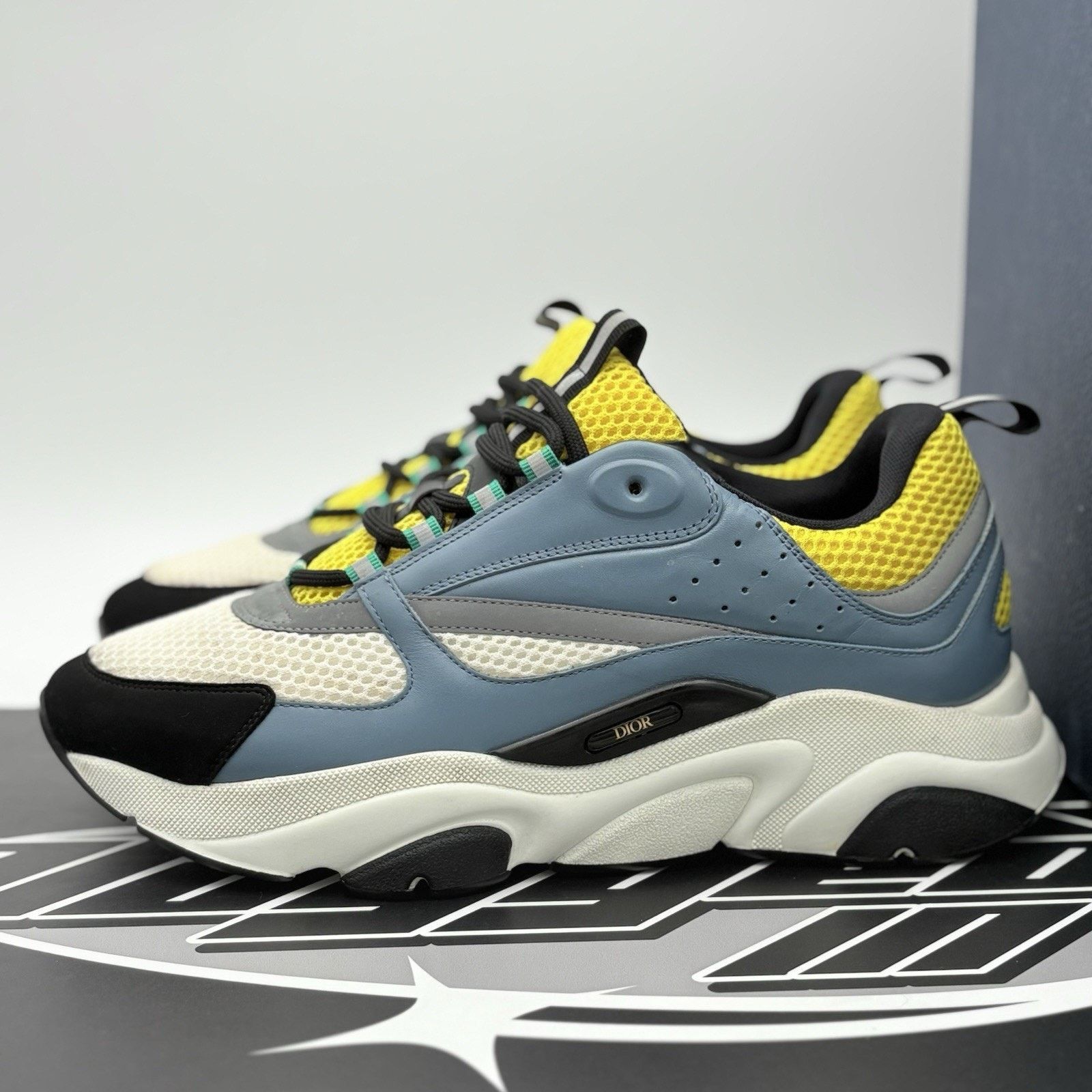 Dior Dior B22 Sneaker ' Blue Yellow ' | SUPER CLEAN! Size US 12 / EU 45 - 1 Thumbnail
