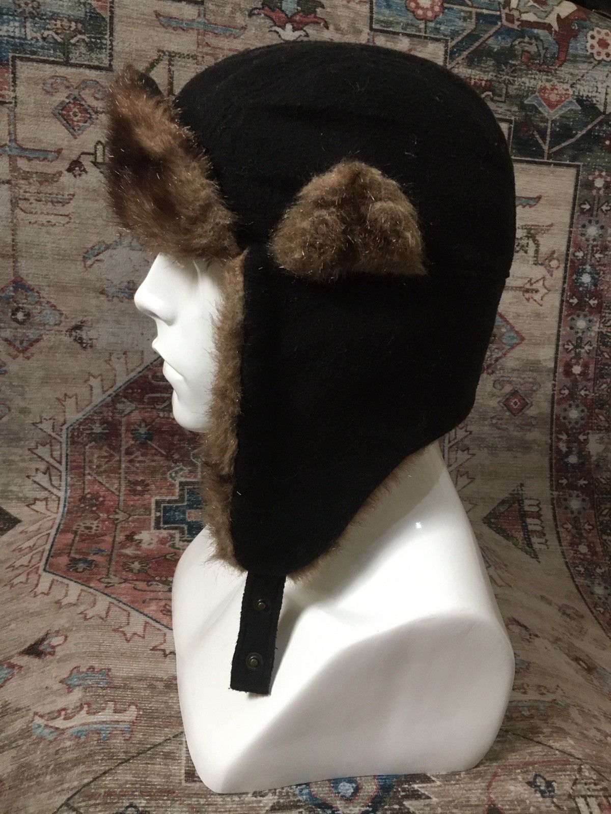 If Six Was Nine × Le Grande Bleu (L.G.B.) Y2K Wool Ushanka Fur Trapper Hat Size ONE SIZE - 2 Thumbnail