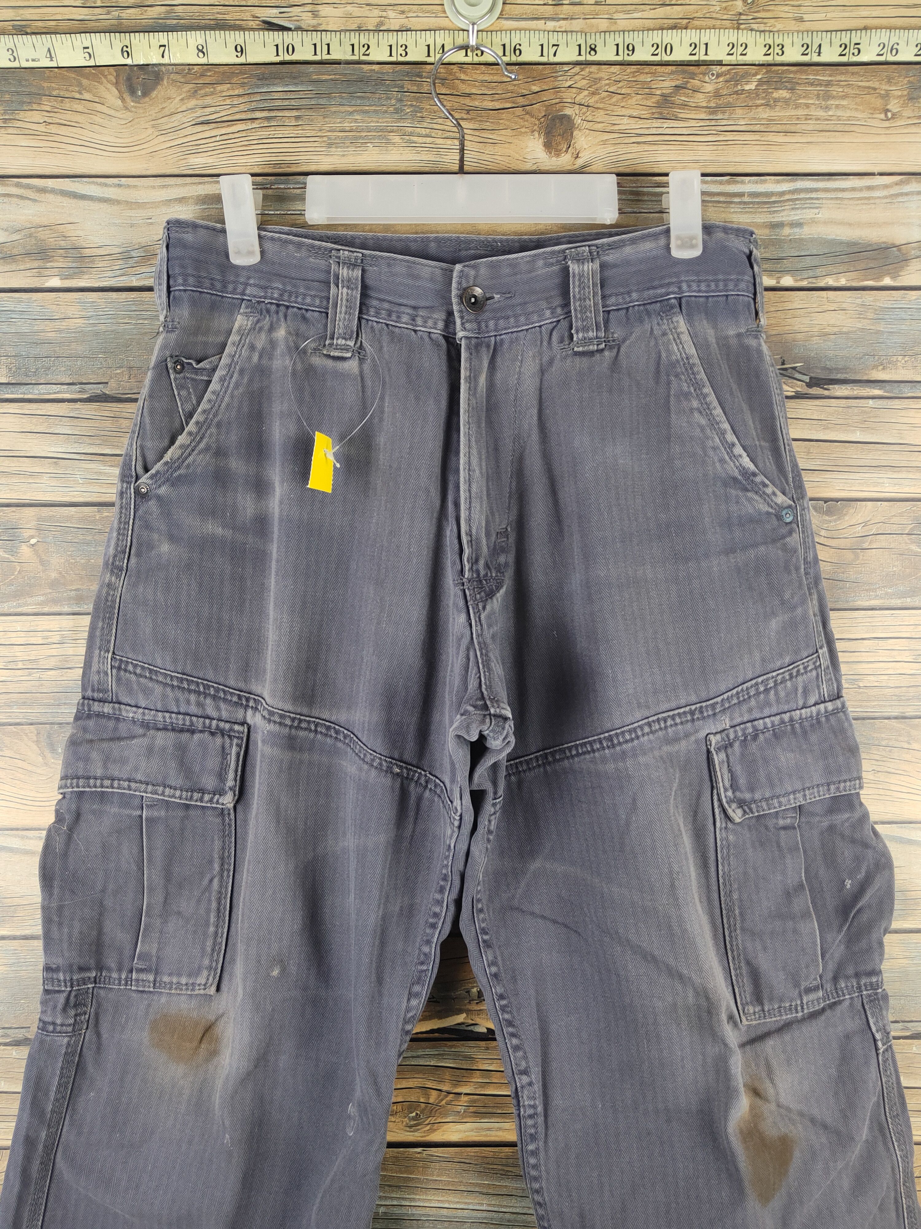 Japanese Brand DL Evenriver Dark Gray Multipocket Cargo Pants #46-291T Size US 31 - 2 Thumbnail
